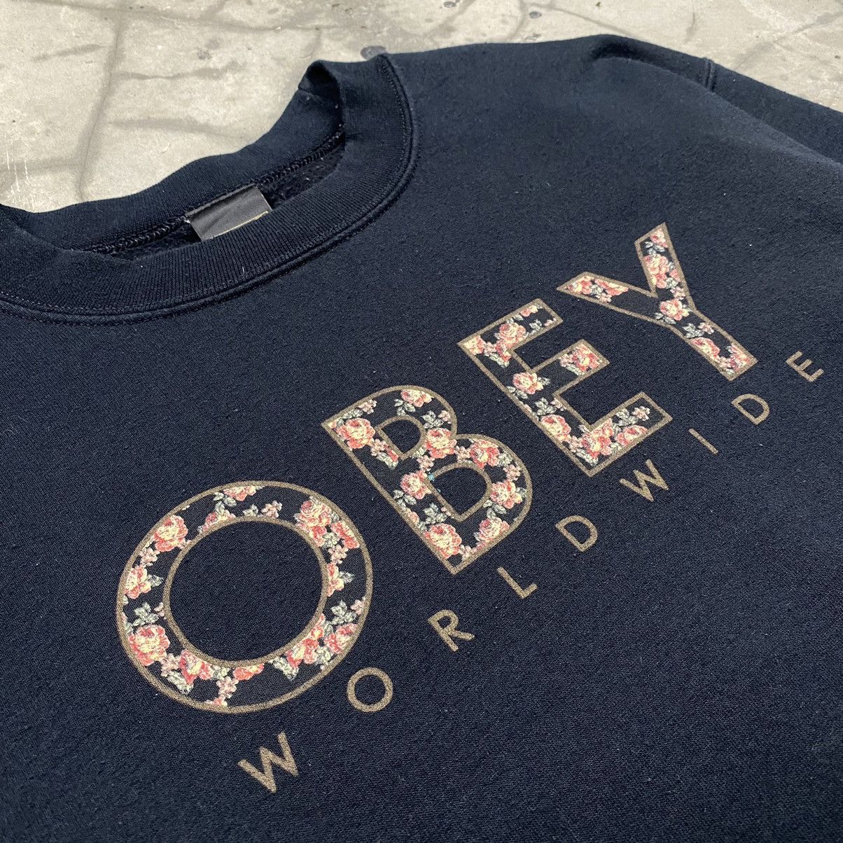 Obey × Vintage OG y2k Obey Propaganda Floral Crewneck Size US S / EU 44-46 / 1 - 3 Thumbnail