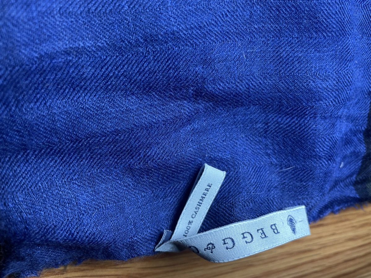 Begg x Co BEGG & Co. Cashmere Scarf Shawl Stripped Blue Size ONE SIZE - 6 Thumbnail