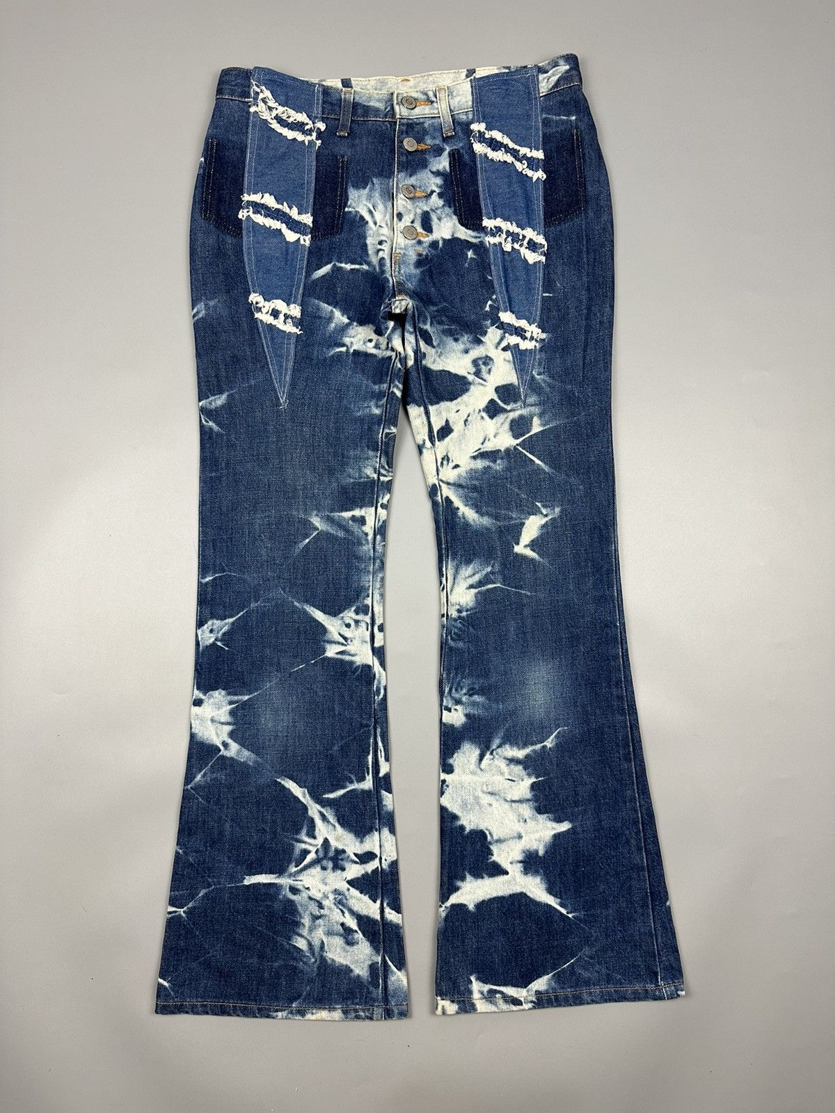 Vintage × Wrangler 🔥Rare🔥Vintage Wrangler Bleached Flared Denim Size US 31 - 1 Thumbnail
