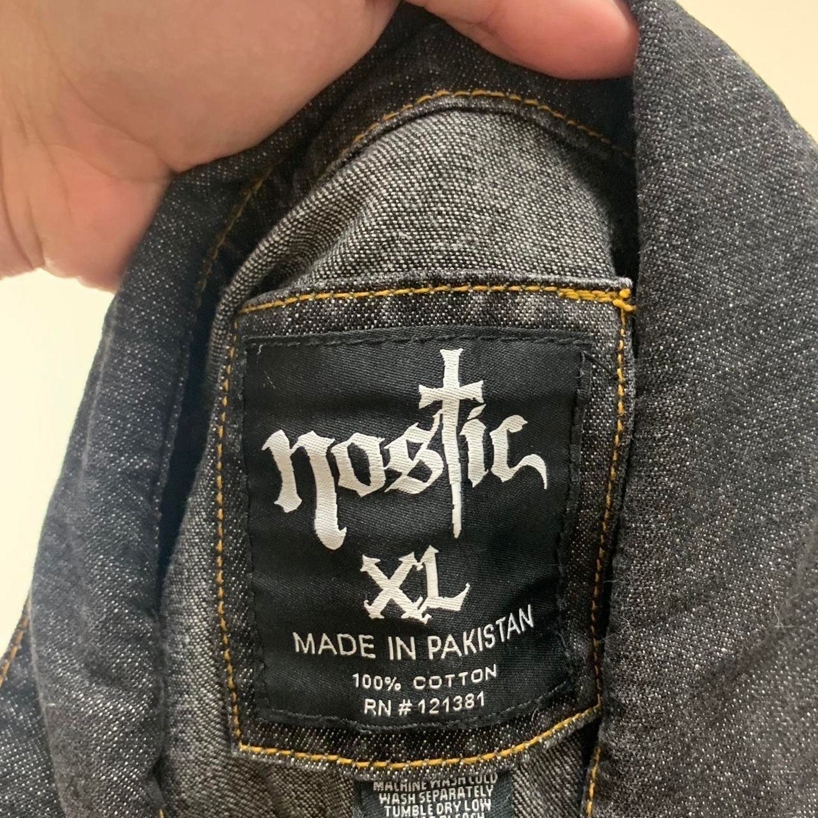 Vintage Vintage Y2K Nostic Gothic Style Black Jean Jacket Size XL / US 12-14 / IT 48-50 - 6 Thumbnail