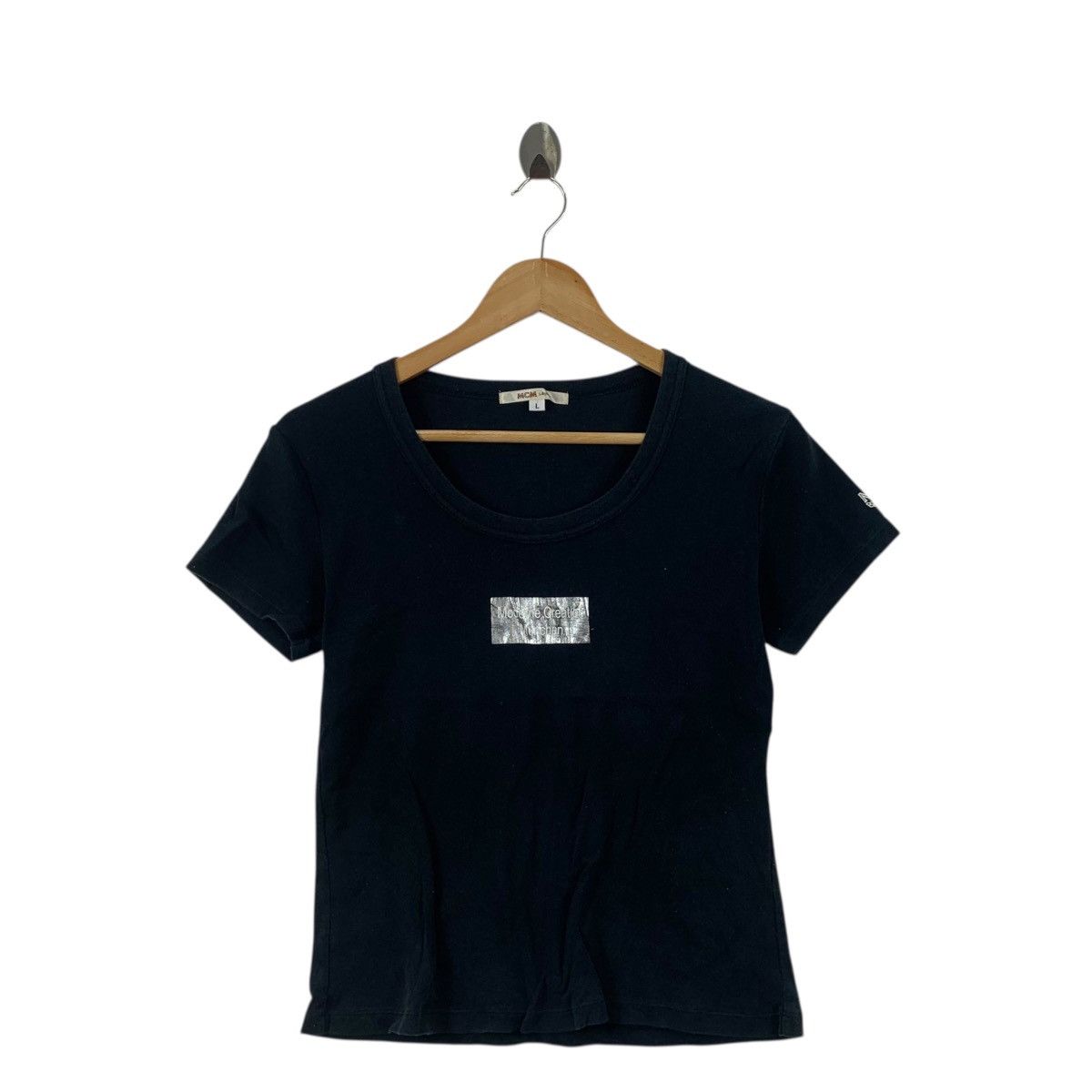 MCM Vintage MCM LEGERE Modern Creation Munich Box Logo Tee Size L / US 10 / IT 46 - 3 Thumbnail