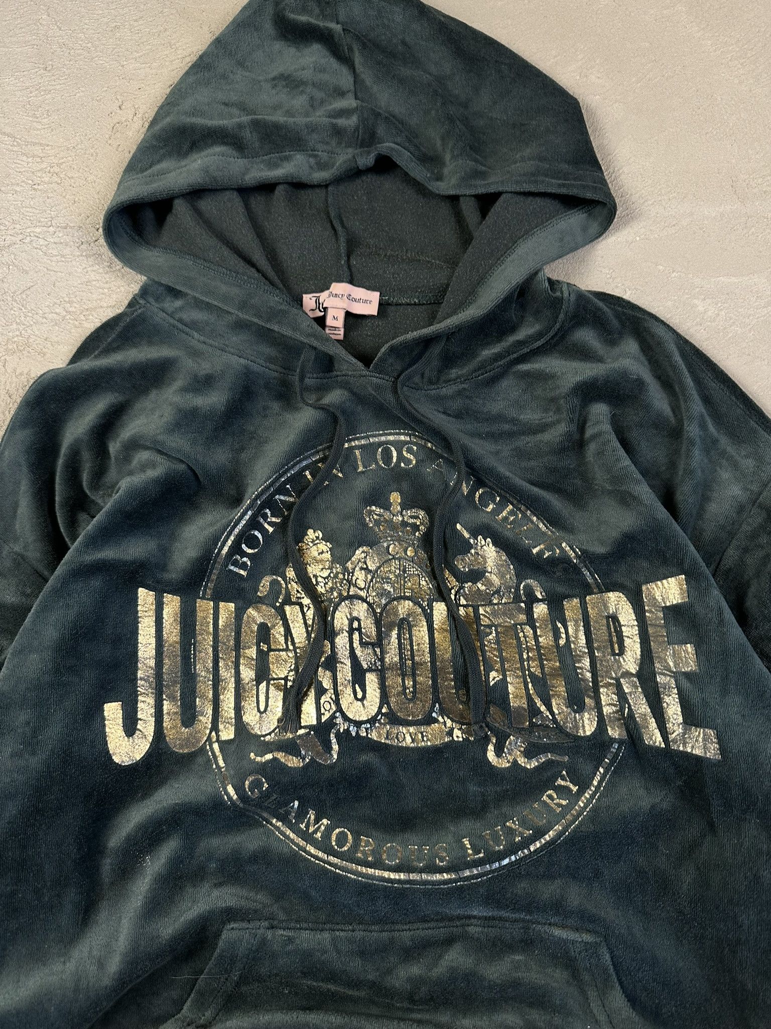 Juicy Couture Vintage Y2k Juicy Couture Velour Velvet Logo Hoodie Size M / US 6-8 / IT 42-44 - 8 Thumbnail