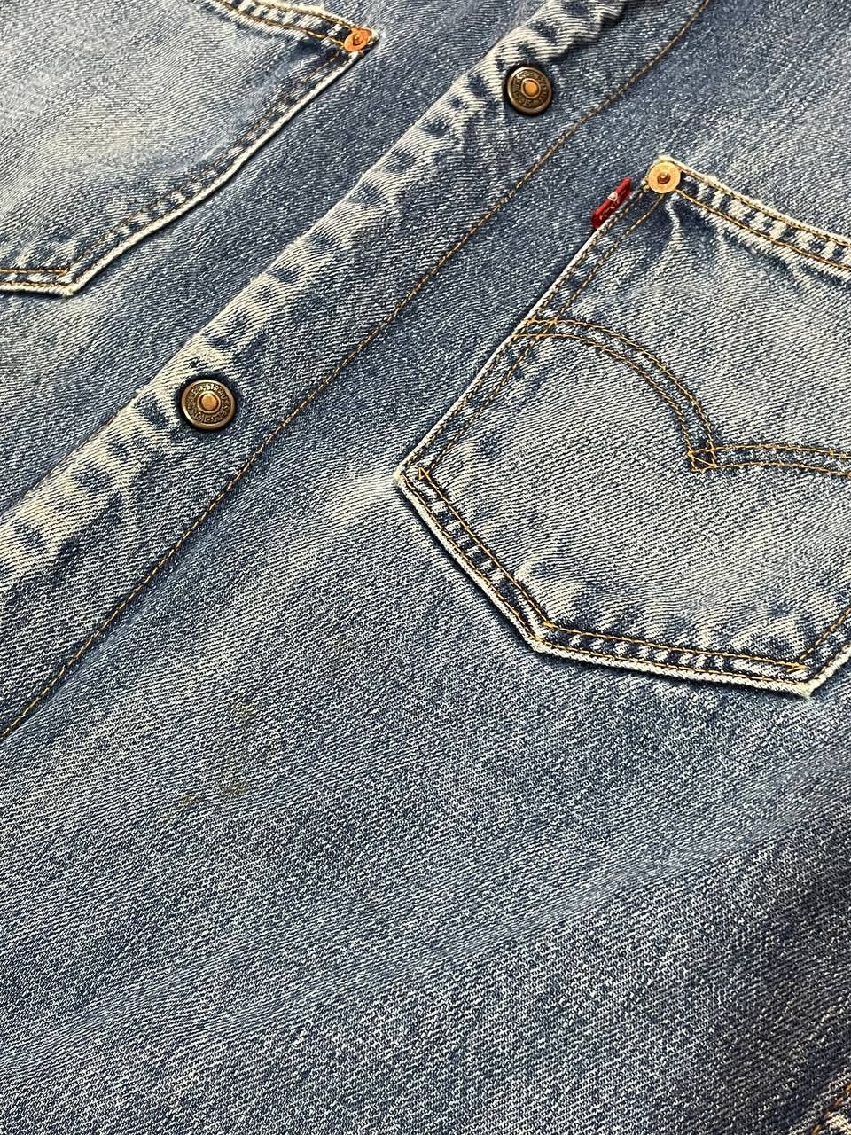 Levi's Distressed Rare Vintage Levi's Sherpa Denim Chore Jacket Size US L / EU 52-54 / 3 - 10 Thumbnail