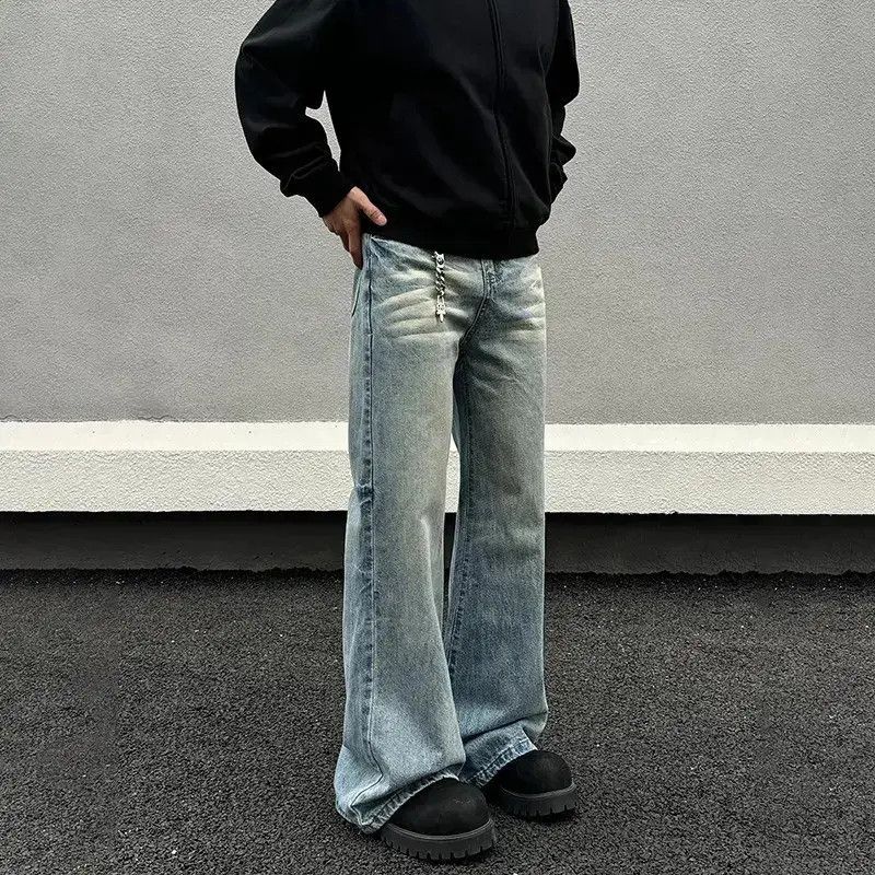Japanese Brand Retro loose straight leg micro flared jeans Size US 32 / EU 48 - 6 Thumbnail