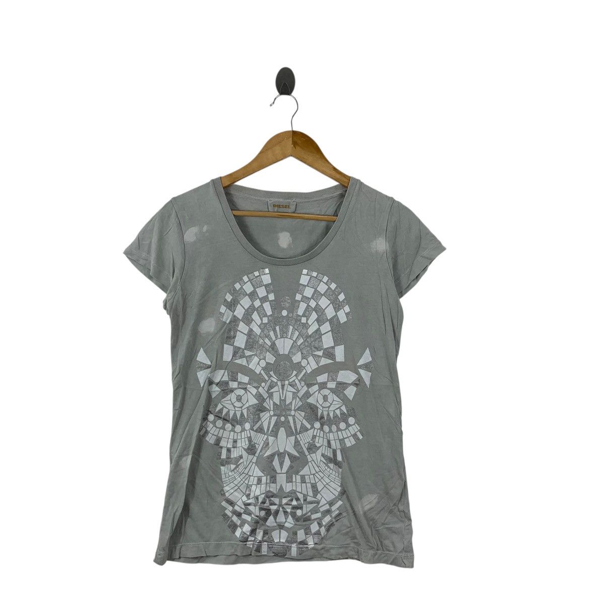 Diesel Vintage DIESEL ITALY Tribal Face Abstract Graphic Tee Shirt Size S / US 4 / IT 40 - 3 Thumbnail