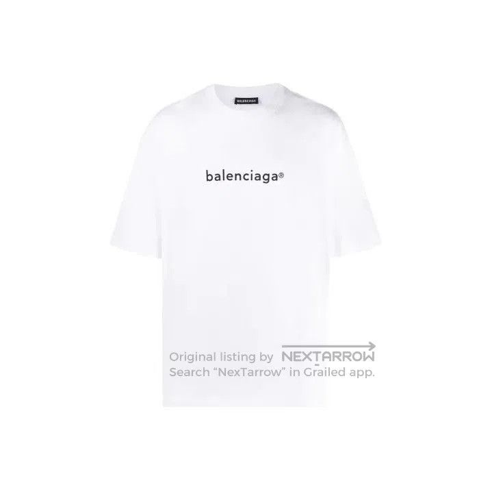 Balenciaga Balenciaga White Logo Print Short Sleeve T. Size US XS / EU 42 / 0 - 2 Thumbnail