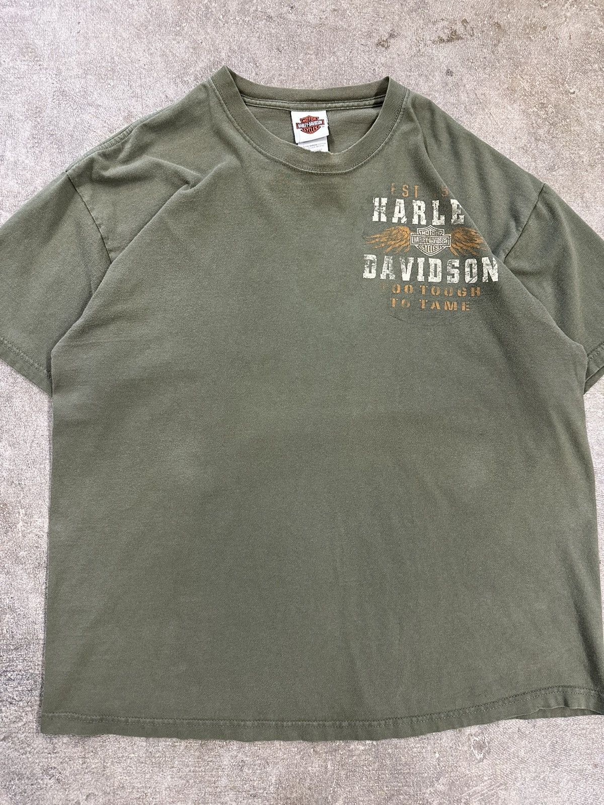 Harley Davidson Crazy Y2K Harley Davidson Anaheim Motorcycle Biker T-Shirt Size US XL / EU 56 / 4 - 3 Thumbnail
