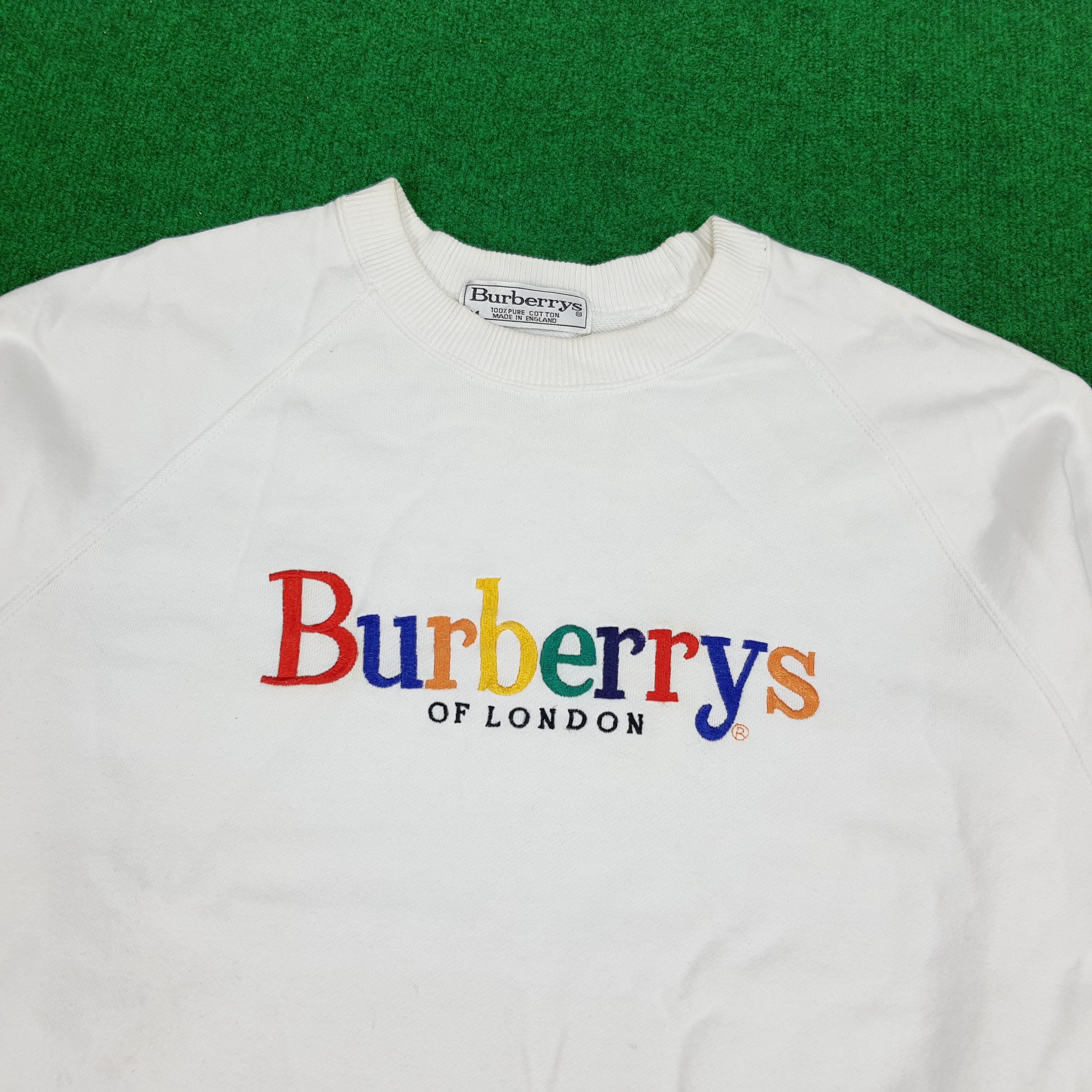 Burberry × Vintage Vintage Burberrys of London Spell Out Sweatshirt Size US M / EU 48-50 / 2 - 2 Thumbnail