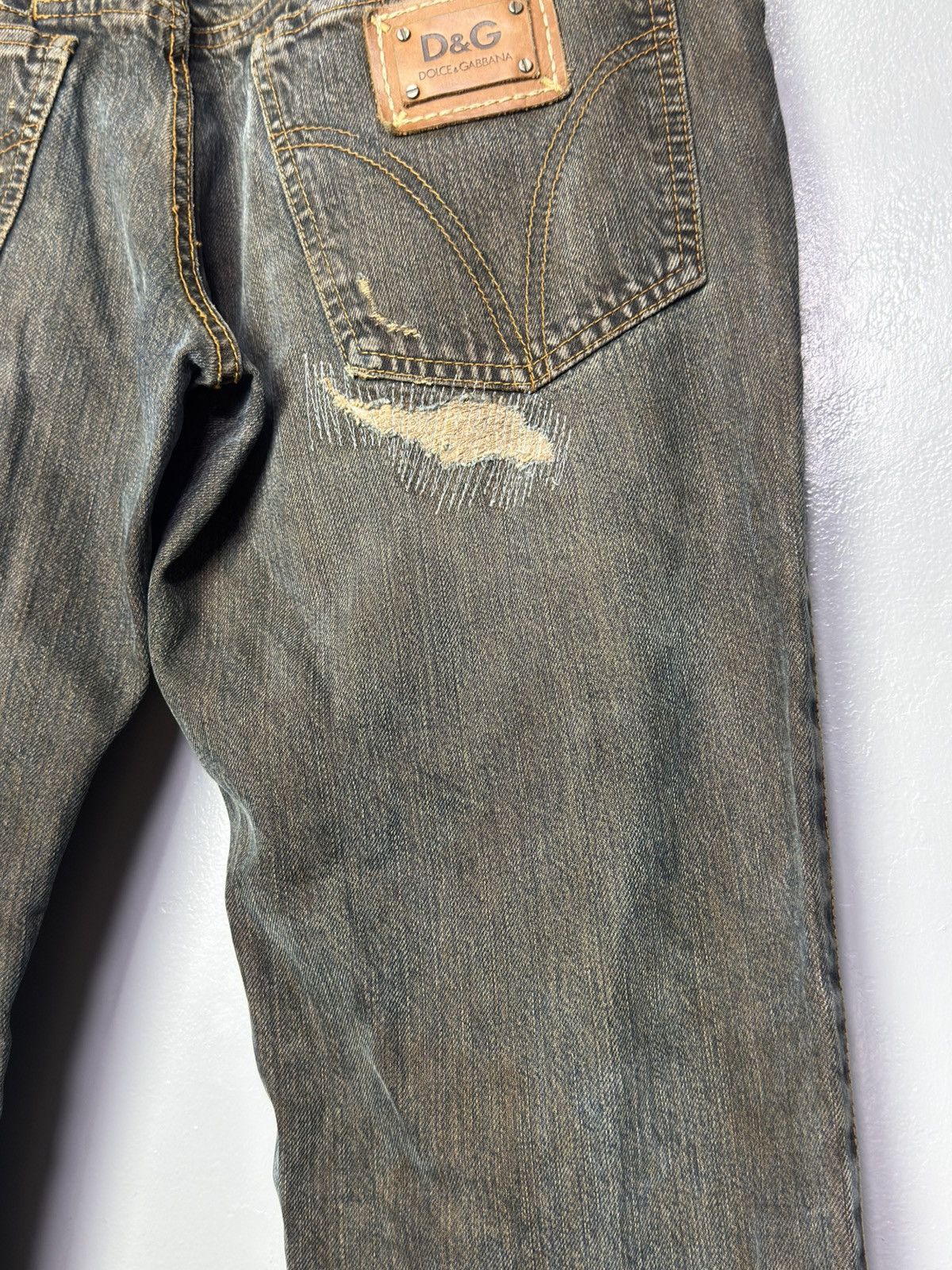 Dolce & Gabbana FW2006 Dolce & Gabbana Distressed Grey Relaxed Denim Jeans Size US 32 / EU 48 - 15 Thumbnail