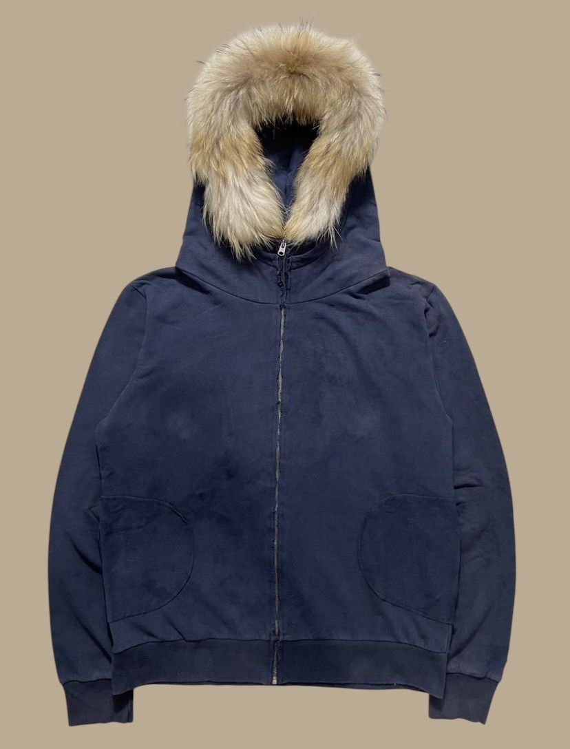Distressed LGB If Six Was Nine Style Faux Fur Zip Hoodie