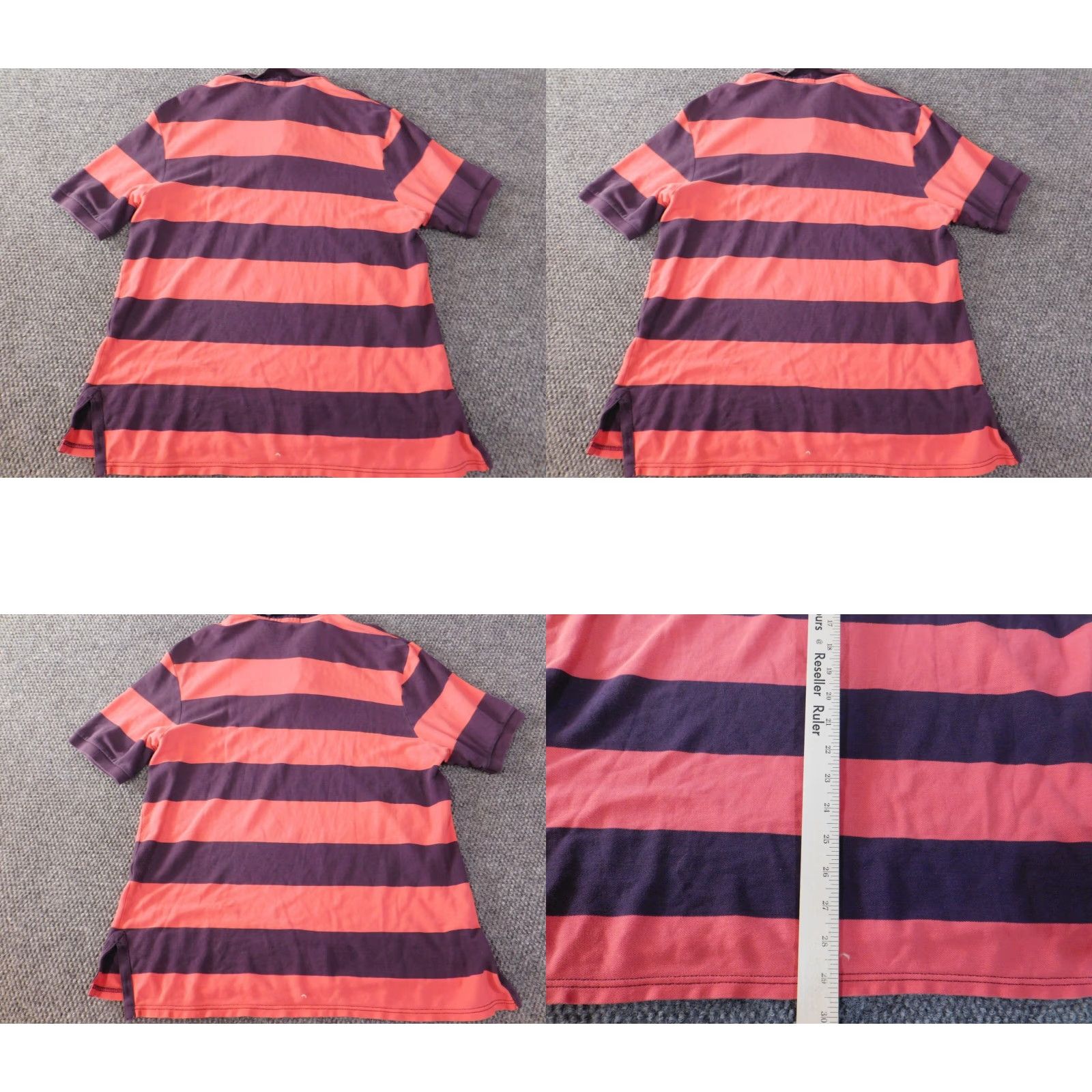Cremieux Cremieux Polo Shirt L Pink Striped Button-Down Short Sleeve Casual Golf Men Medium Regular Size US L / EU 52-54 / 3 - 8 Thumbnail