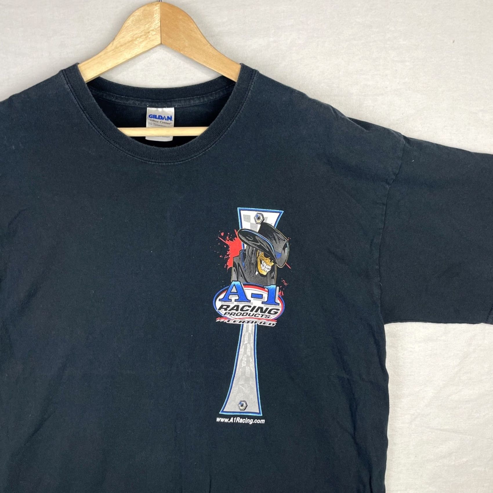 Gildan A1 Racing Shirt Mens XL Black Racing Motorsport Cars A Winners Hand Every Time Shirt Size US XL / EU 56 / 4 - 3 Thumbnail