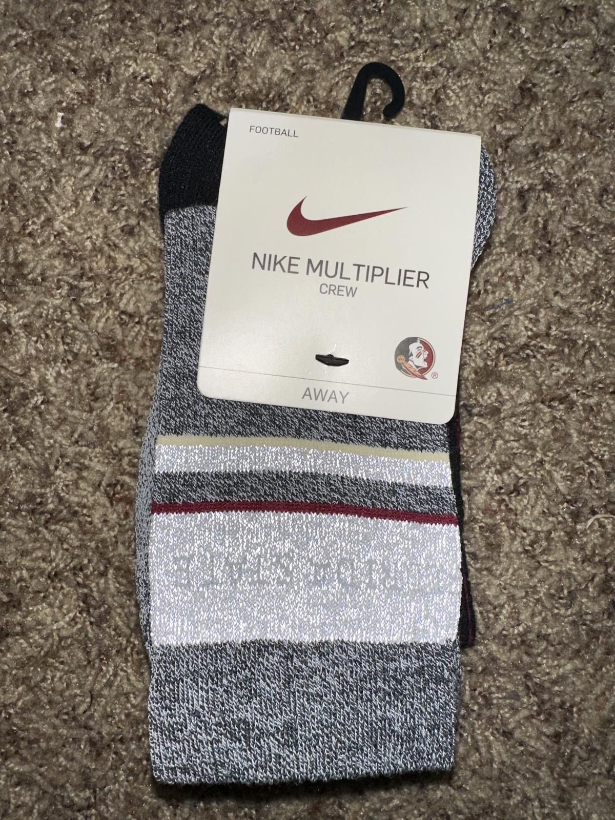 Nike Nike Men's Florida State Seminoles Multiplier 2-Pair Crew Socks Size ONE SIZE - 1 Thumbnail