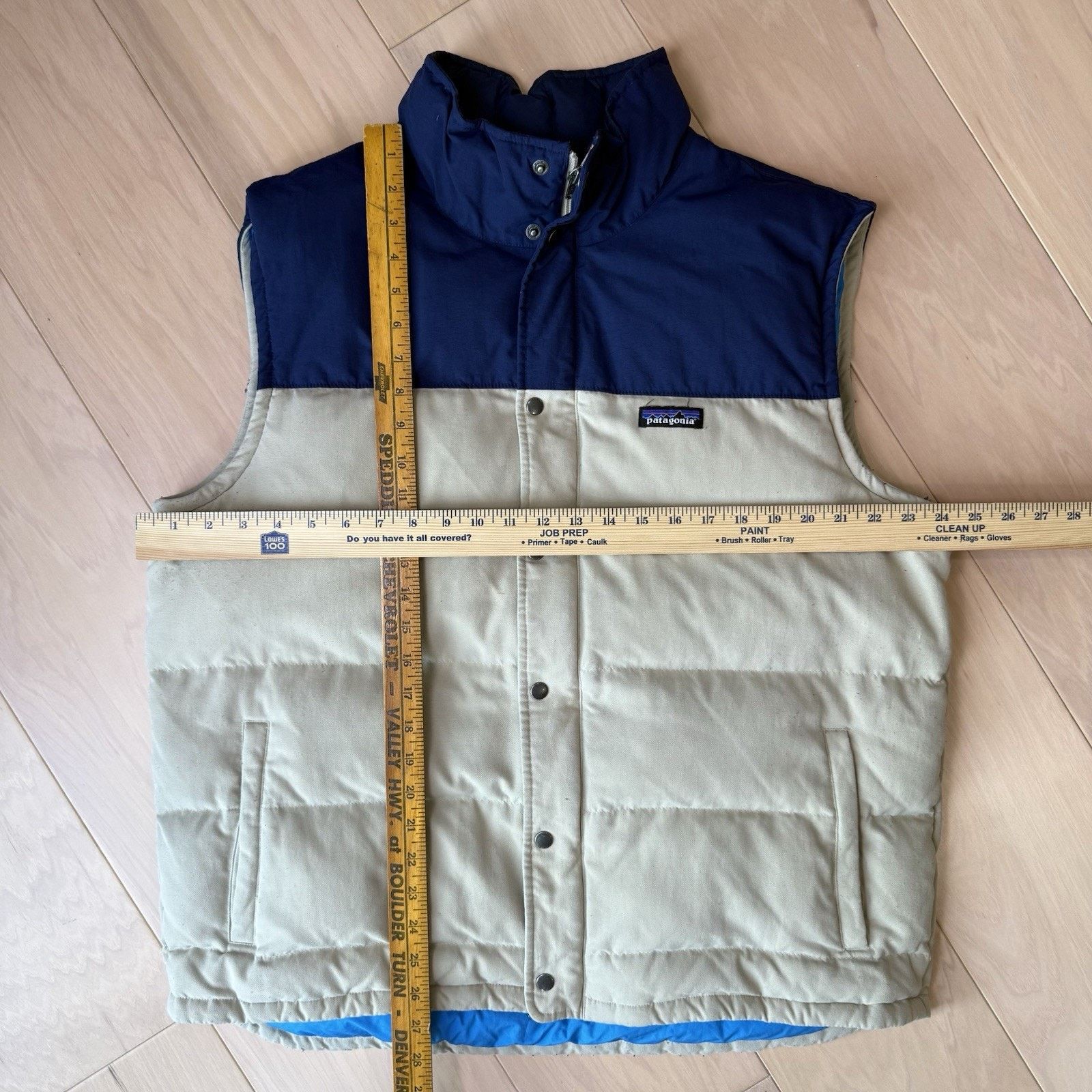 Patagonia Patagonia Bivy Down Vest XL Khaki Blue Full Zip Puffer Size US XL / EU 56 / 4 - 2 Thumbnail