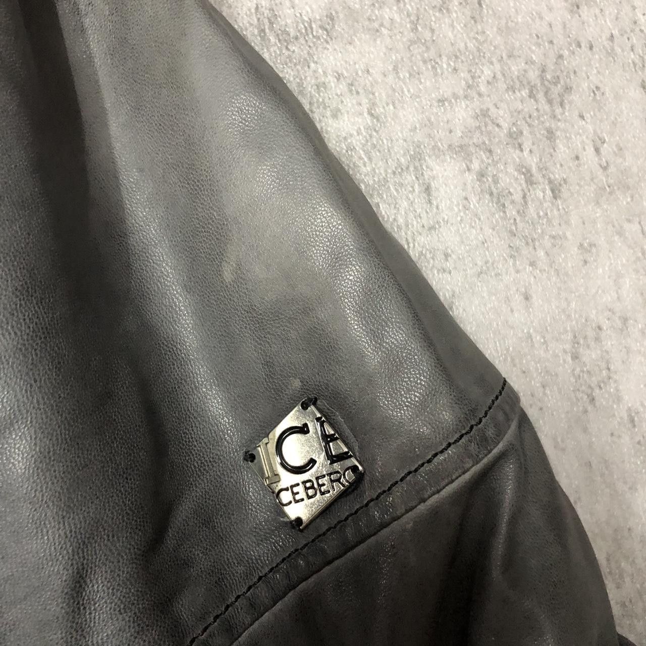 Other Grey leather jacket with black wool collar #leatherjacket Size M / US 6-8 / IT 42-44 - 4 Thumbnail