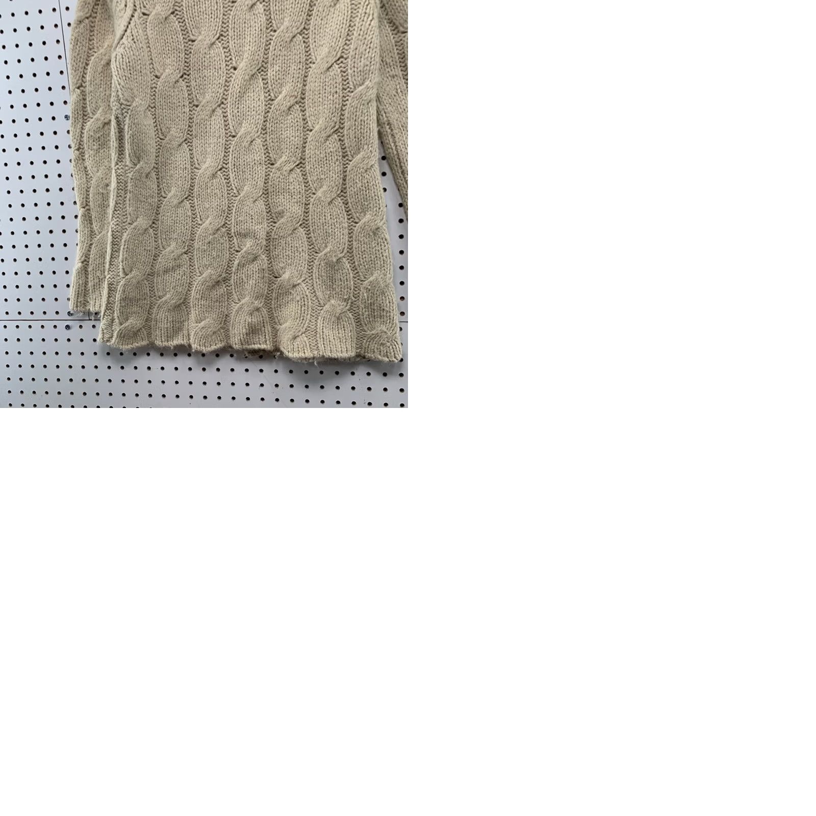 Banana Republic Banana Republic Cardigan Sweater Womens Medium Tan Alpaca Wool Cable Knit Chunky Size M / US 6-8 / IT 42-44 - 9 Thumbnail