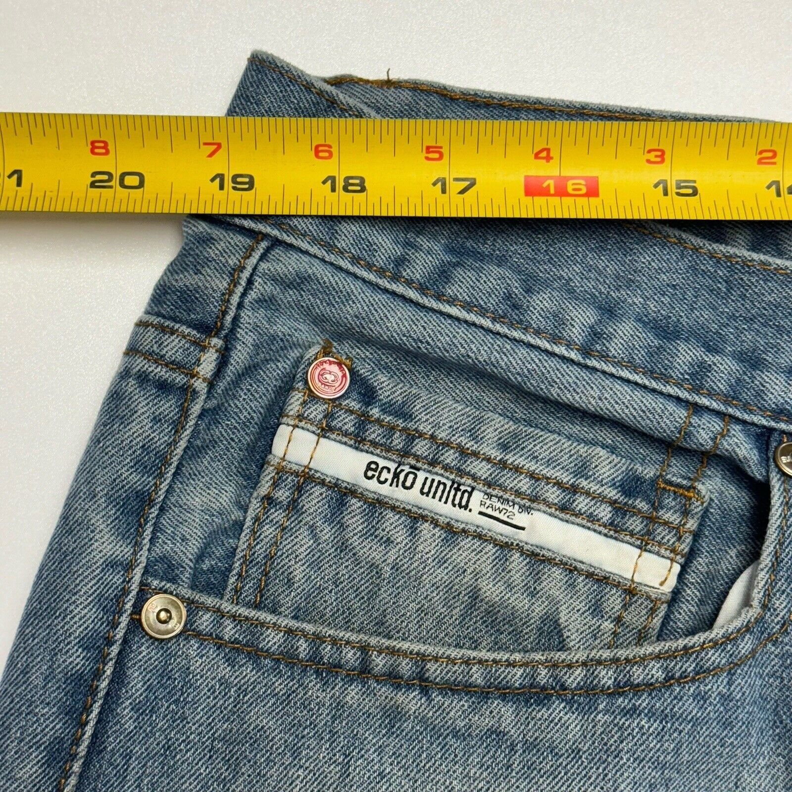 Marc Ecko × Vintage Vintage Ecko Unltd Jeans Mens 38 Blue Slim Straight Streetwe Size US 38 / EU 54 - 12 Thumbnail