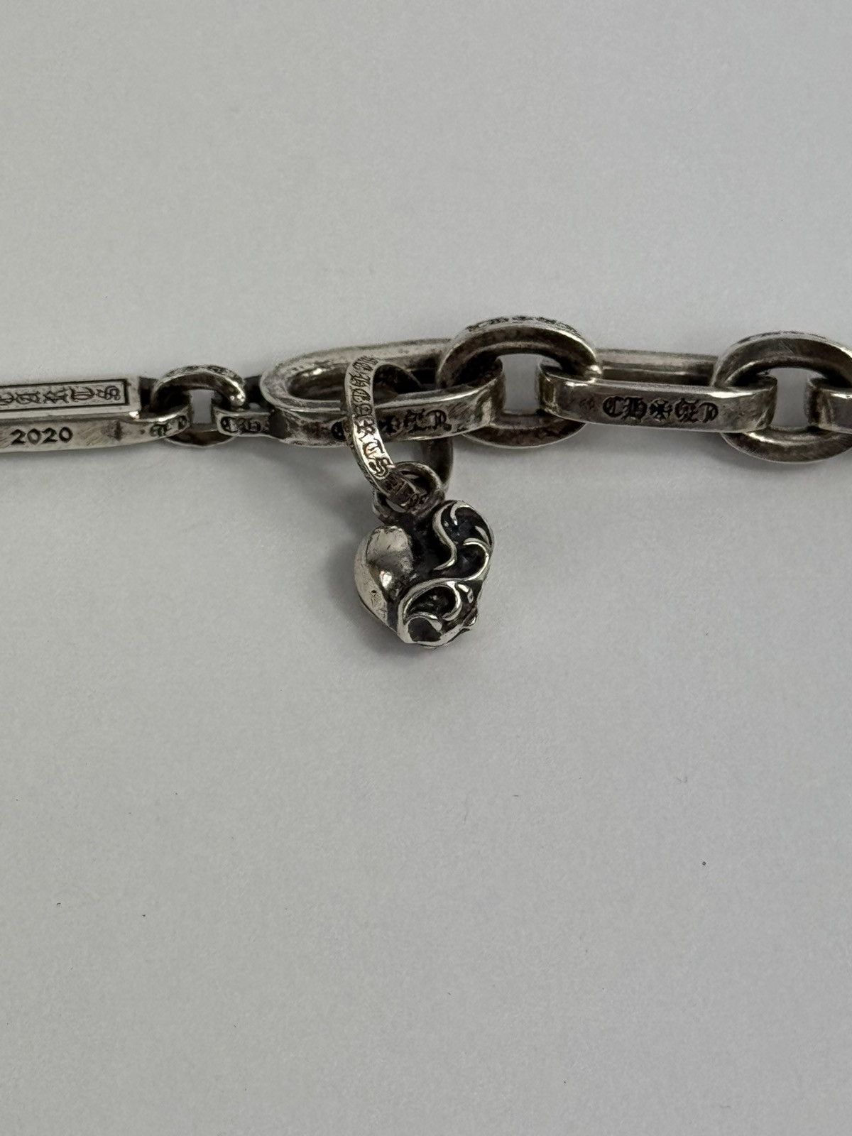 Chrome Hearts 40g STERLING SILVER PAPER E CHAIN MULTI CHARM BRACELET RARE Size ONE SIZE - 4 Thumbnail