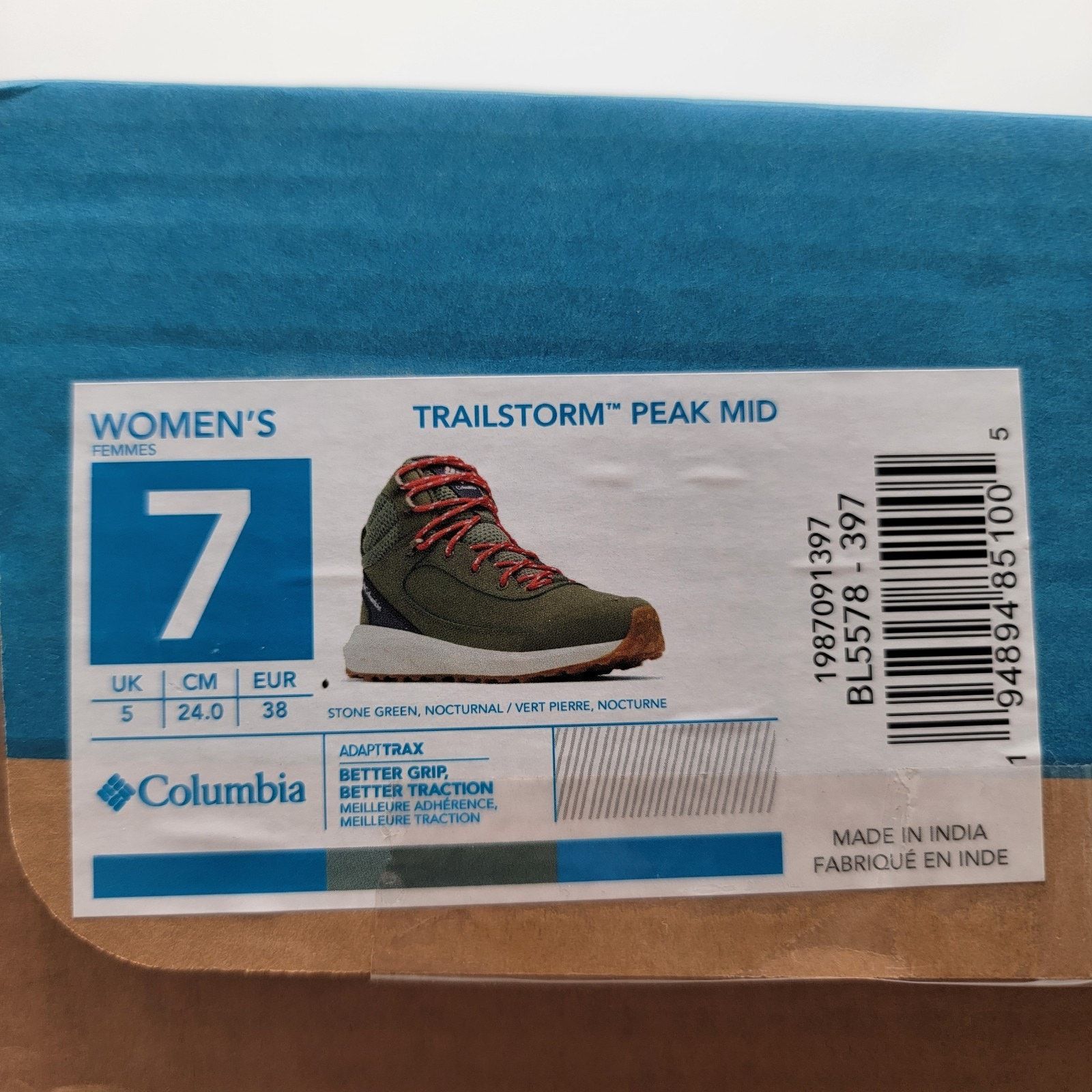 Columbia Columbia Trailstorm Peak Mid Hiking Boots Women’s Sz 7 Green Size US 7 / IT 37 - 9 Thumbnail