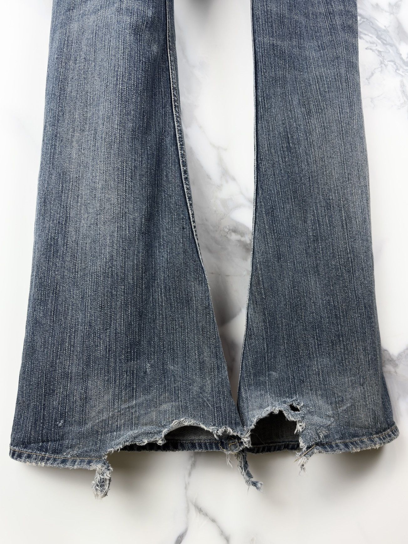 Balenciaga FW23 Balenciaga Italian Ring Slub Flared Bootcut Denim Jeans Size US 30 / EU 46 - 4 Thumbnail