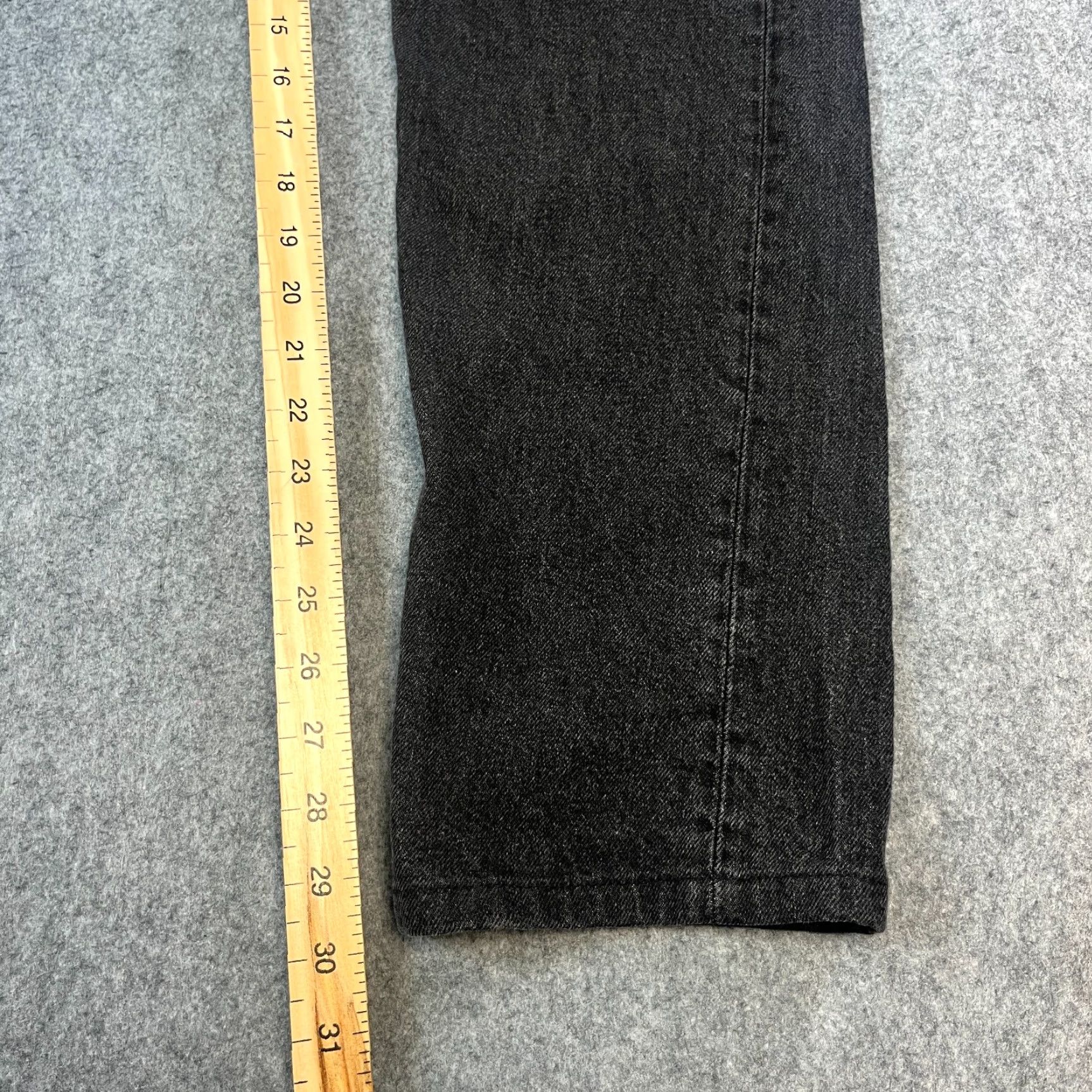 Our Legacy OUR LEGACY Jeans Regular Tapered 31 32 Dark Wash Black Fade Mens Denim 5-Pocket Pockets Button Closure Size 31 Regular Rise Mid Cotton Vintage No Size US 31 - 4 Thumbnail