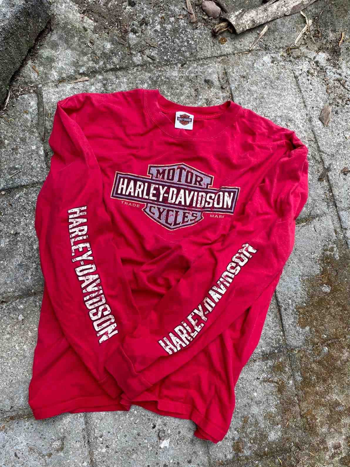 Harley Davidson vtg Harley Davidson Red Long Sleeve Fargo Size US XXL / EU 58 / 5 - 1 Thumbnail