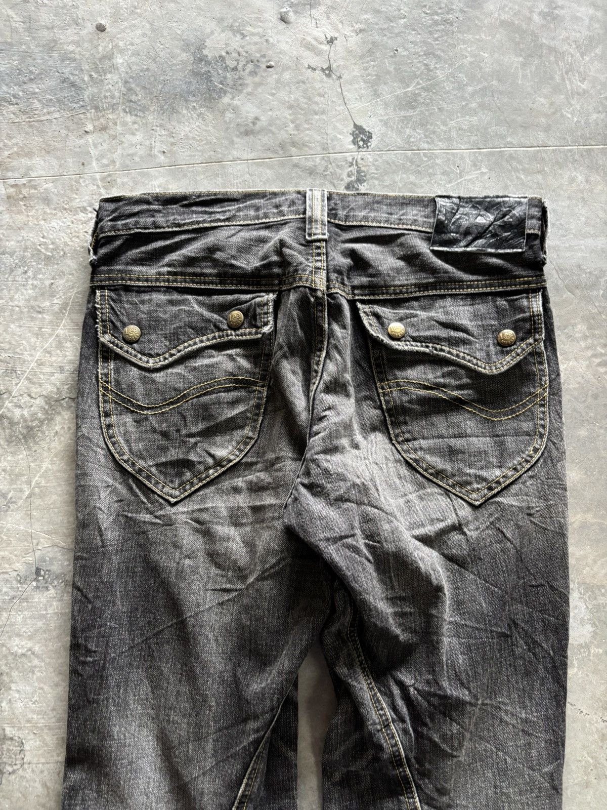 Tornado Mart FLARE lee rider distressed japanese twist denim biker style Size US 30 / EU 46 - 11 Thumbnail