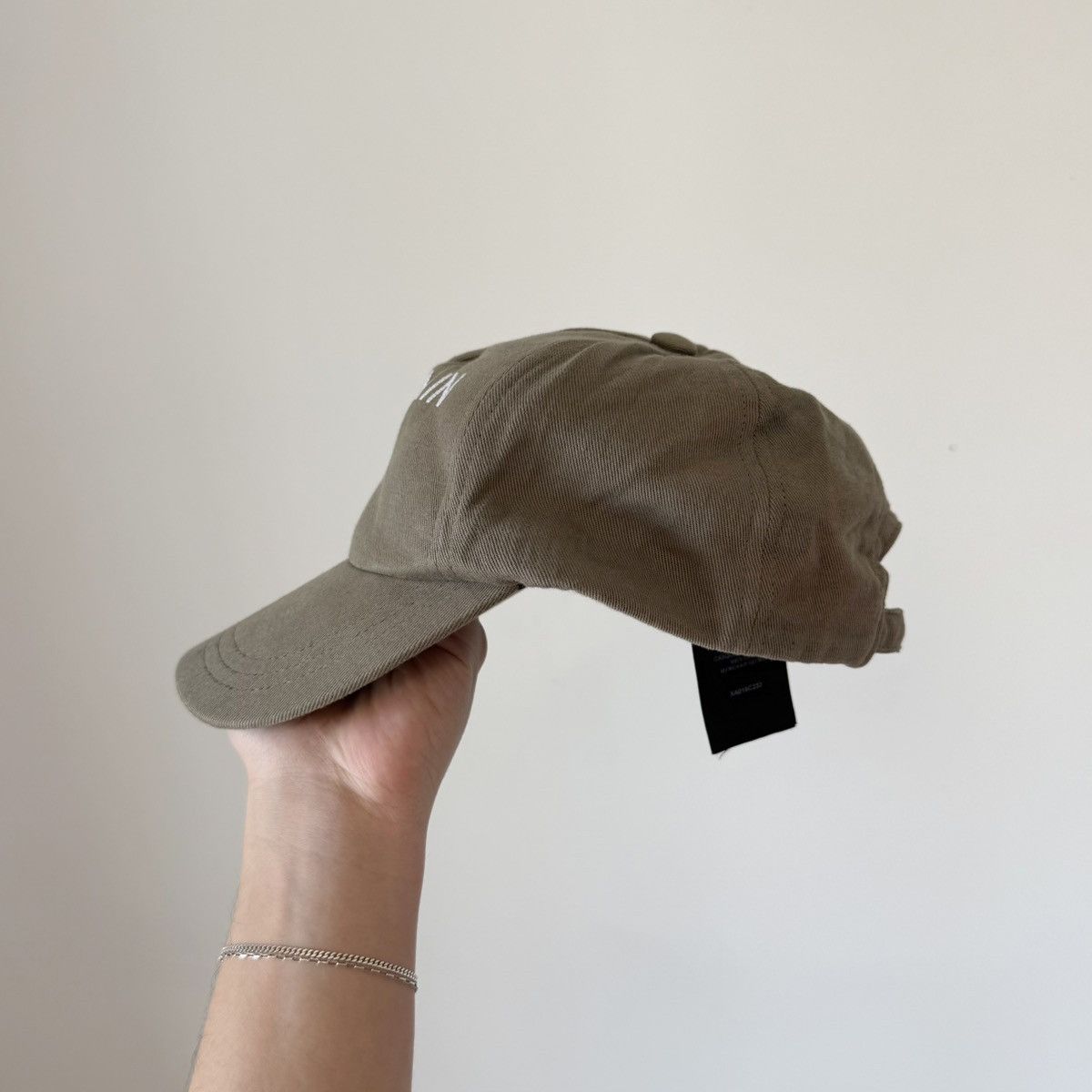 Balmain Balmain Paris Logo Cotton Baseball Cap Strapback Hat Olive Size ONE SIZE - 4 Thumbnail