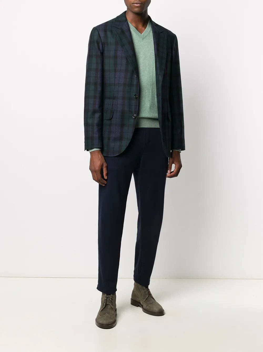 Brunello Cucinelli o1y0526 Cashmere Blend Sweater in Sage Green Size US S / EU 44-46 / 1 - 4 Thumbnail
