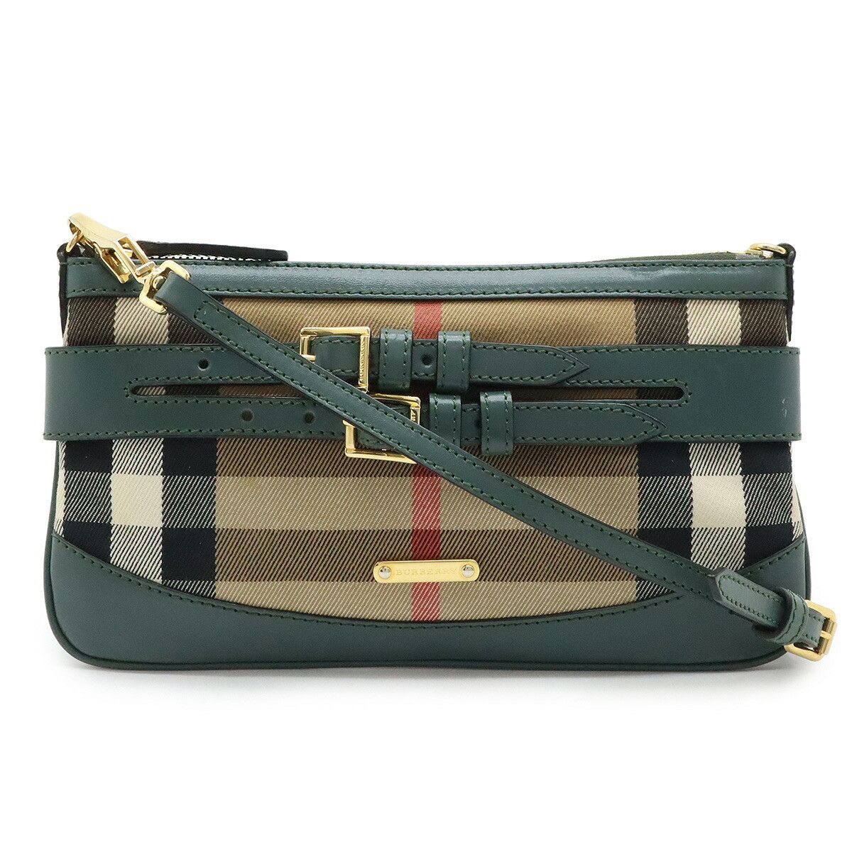 Burberry Burberry House Check Canvas Leather 2Way Shoulder Bag Canvas Shoulder Bag in Beige, Women's