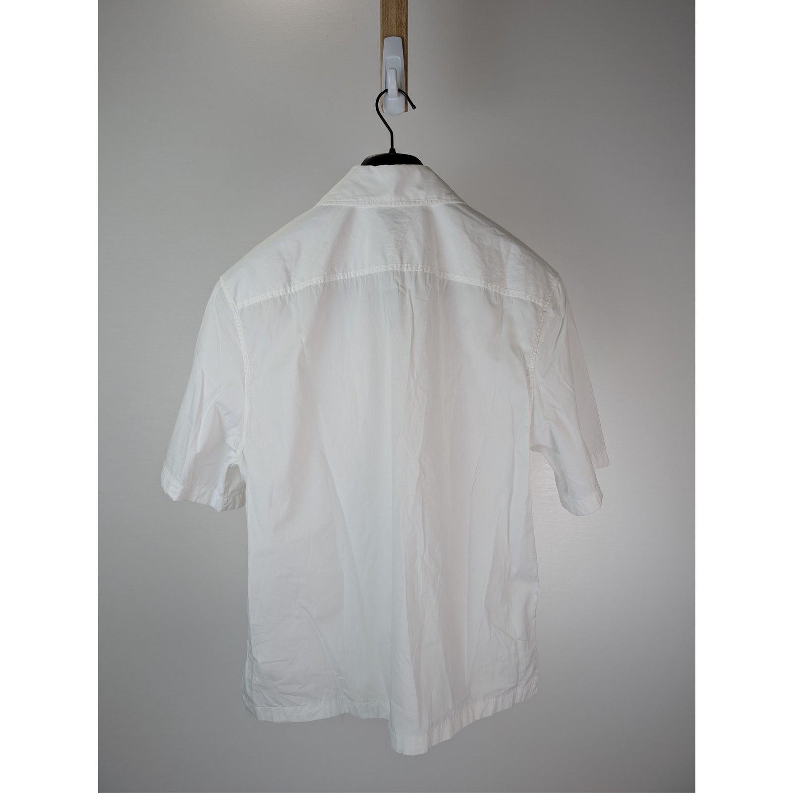 Bottega Veneta o1rshd1 Compact Cotton Button-Up Shirt in Optic White Size US S / EU 44-46 / 1 - 9 Thumbnail