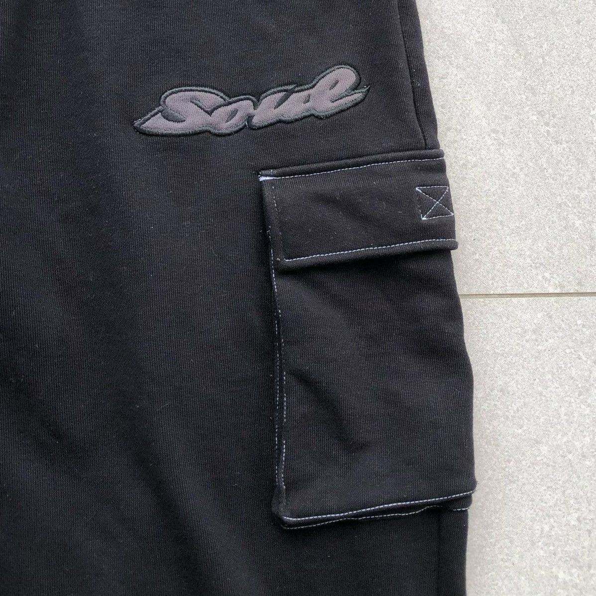 Triple 5 Soul SOUL Black Baggy Cargo Sweatpants Size US 36 / EU 52 - 12 Thumbnail