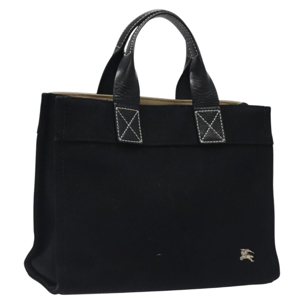 Burberry Blue Label Tote Bag Canvas Black Silver Auth Bs24665, Women's