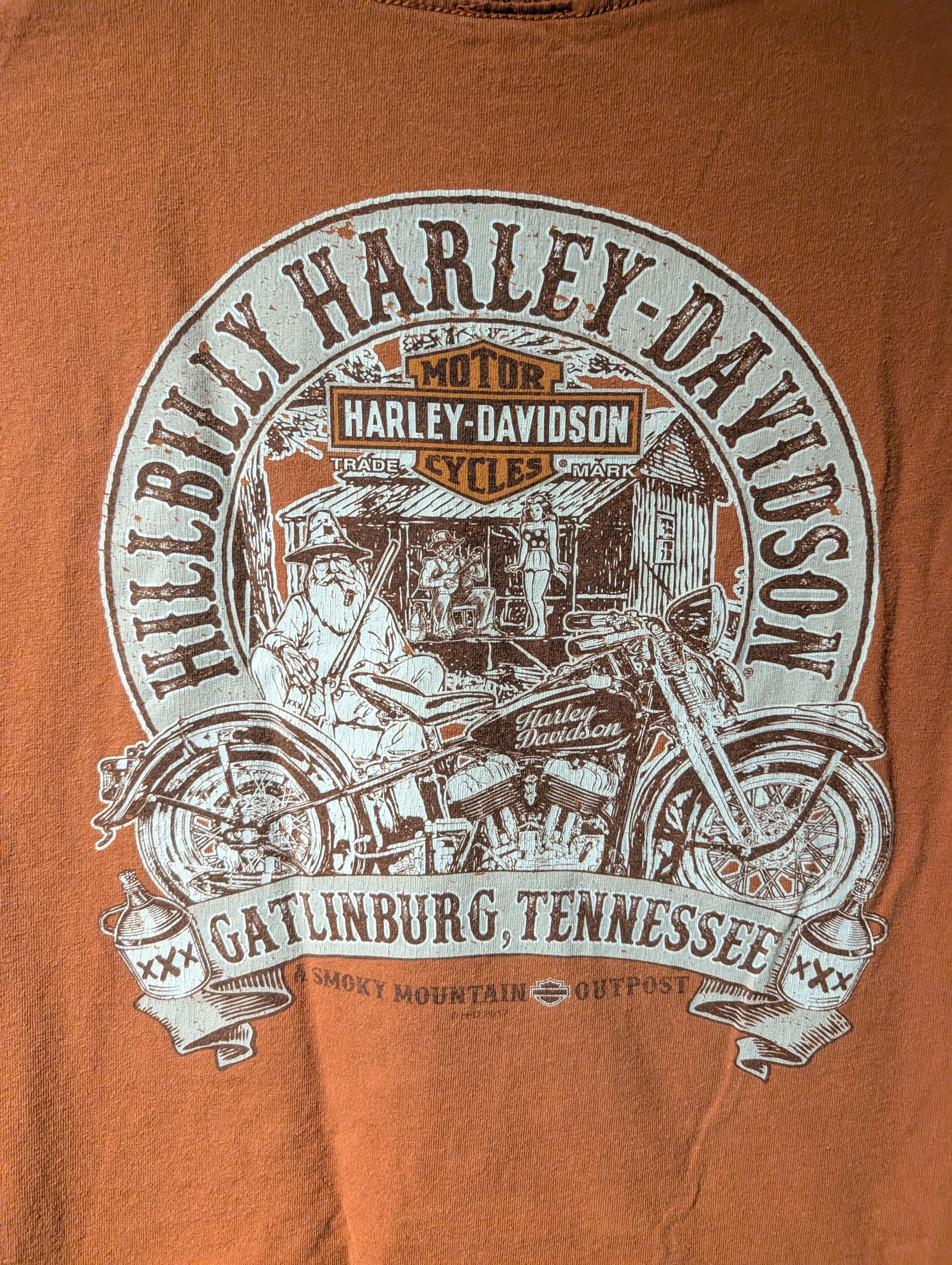 Harley Davidson Vintage Harley Davidson Hillbilly Gatlinburg TN Long Sleeve Size US XL / EU 56 / 4 - 2 Thumbnail