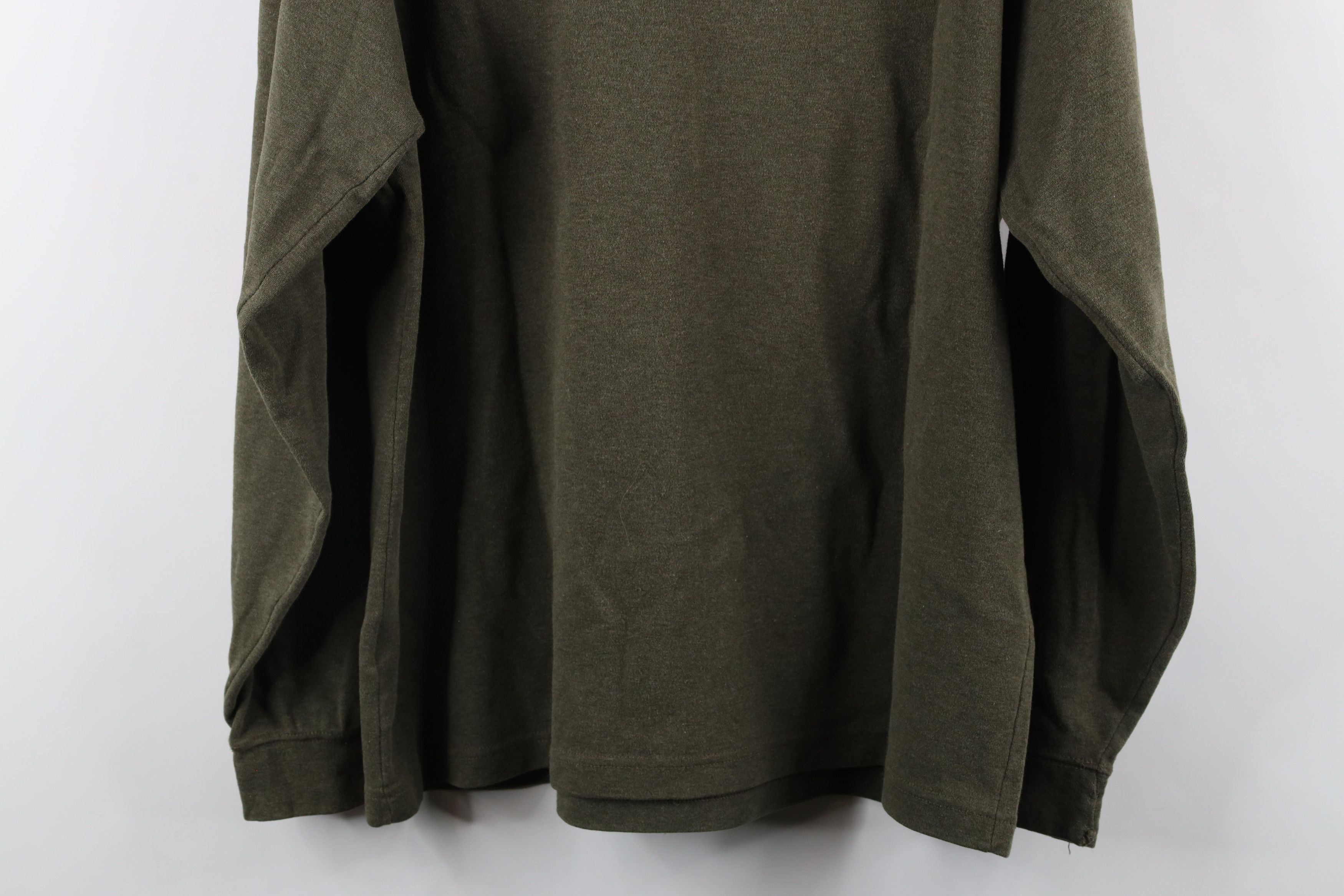Lands' End × Vintage Vintage 90s Lands End Blank Mock Neck T-Shirt Green USA Size US L / EU 52-54 / 3 - 12 Thumbnail