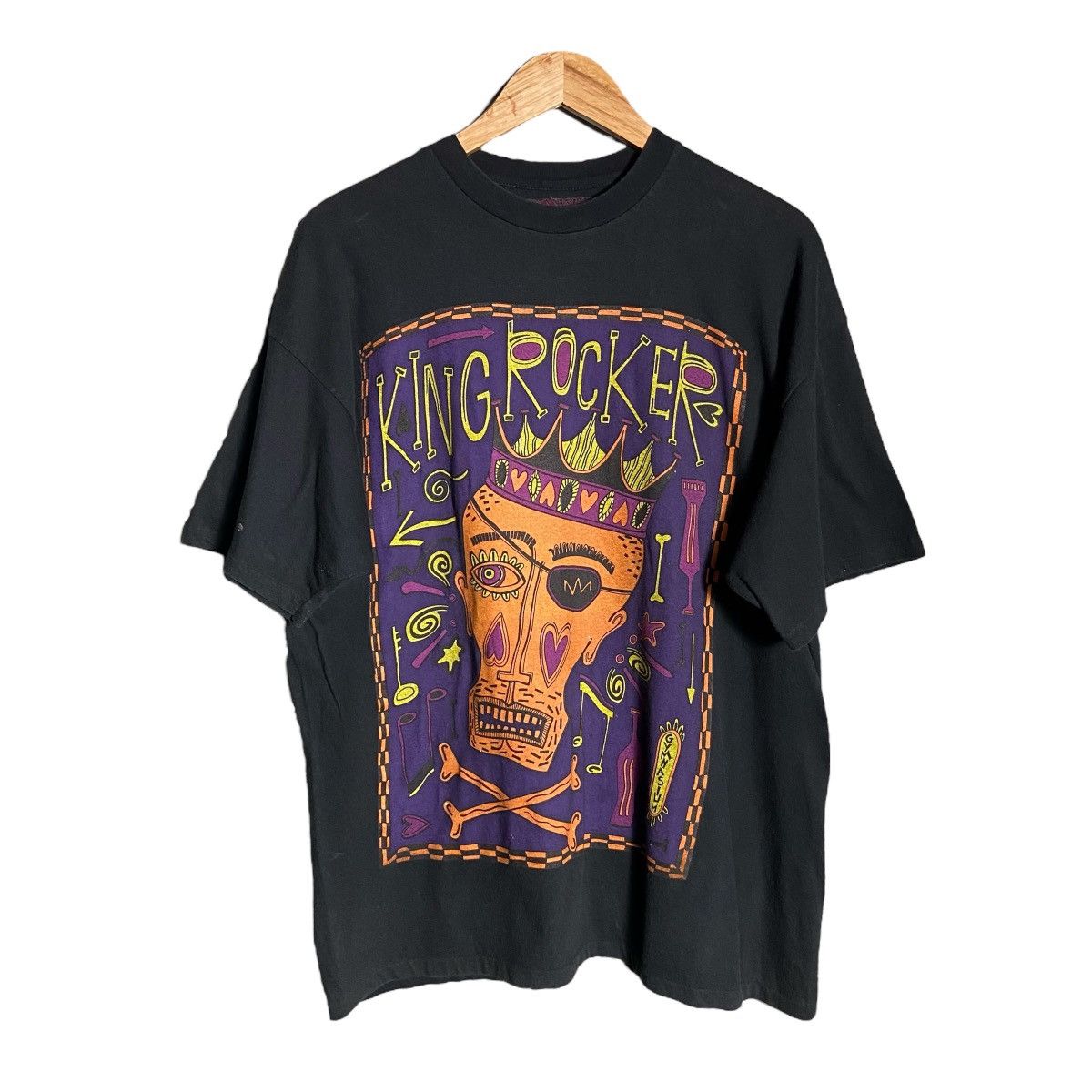 Vintage Vintage 90s Gymnasium King Rocker Graphic Art Tee Size US XL / EU 56 / 4 - 1 Thumbnail
