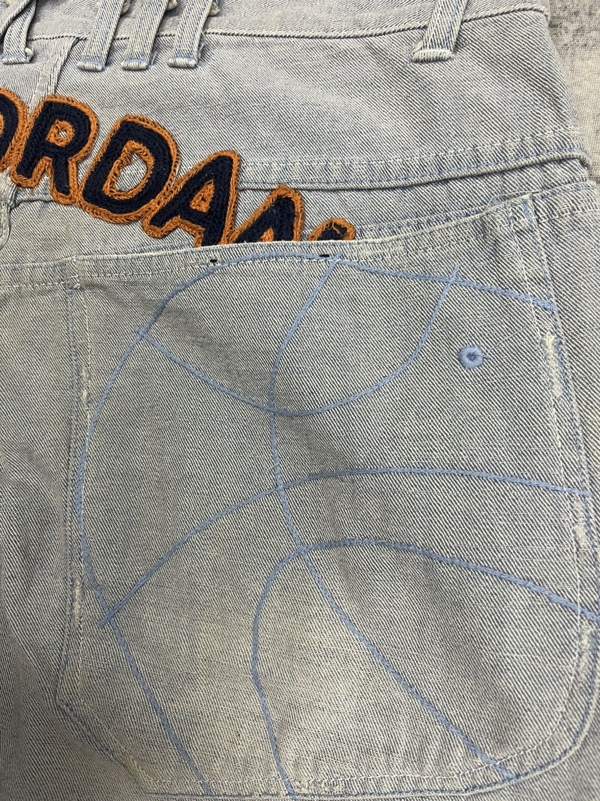Nike Vintage 2005 Air Jordan 20th Anniversary Baggy Denim Jeans Size US 34 / EU 50 - 20 Thumbnail