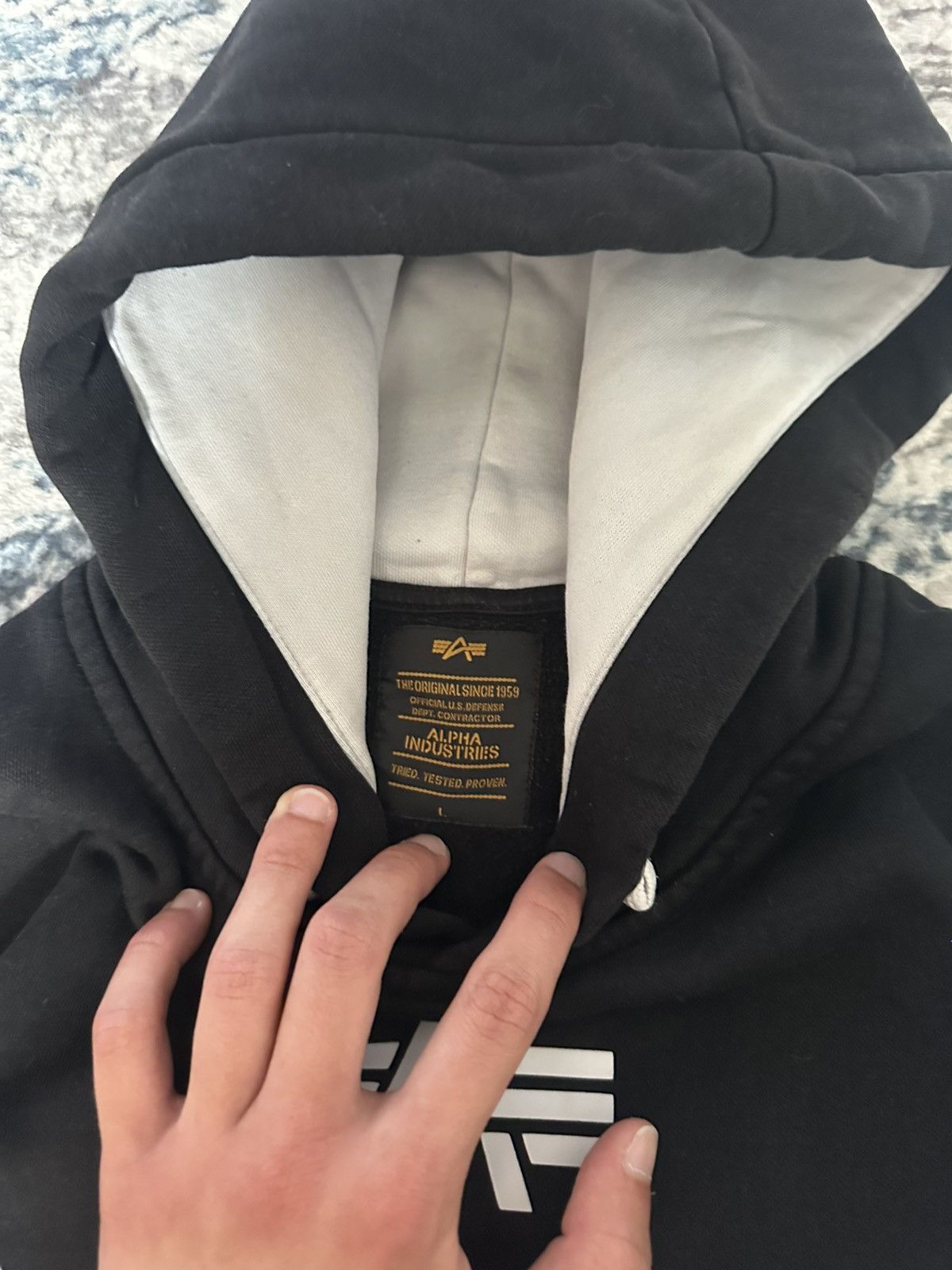 Alpha Industries Alpha Industries Contrast Hood Big Logo Hoodie Black Size US L / EU 52-54 / 3 - 13 Thumbnail