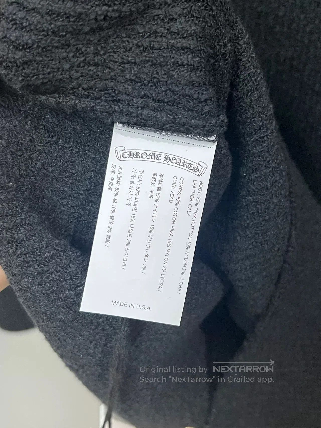 Chrome Hearts chrome hearts black knit sweater with cross. Size US XS / EU 42 / 0 - 6 Thumbnail
