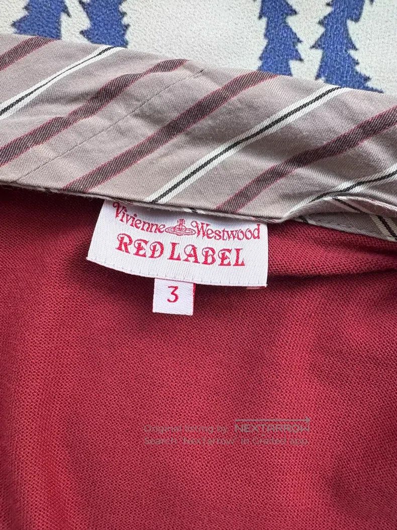 Vivienne Westwood Vivienne Westwood Deep Red Bow Tie Knitted Sweater Size L / US 10 / IT 46 - 7 Thumbnail