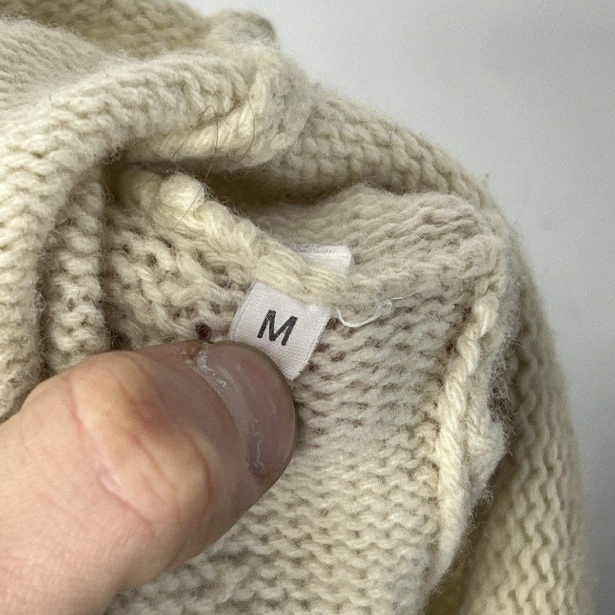 Stone Island Vintage Stone Island Jumper Sweater Knit Wool Beige Badge Size US M / EU 48-50 / 2 - 15 Thumbnail