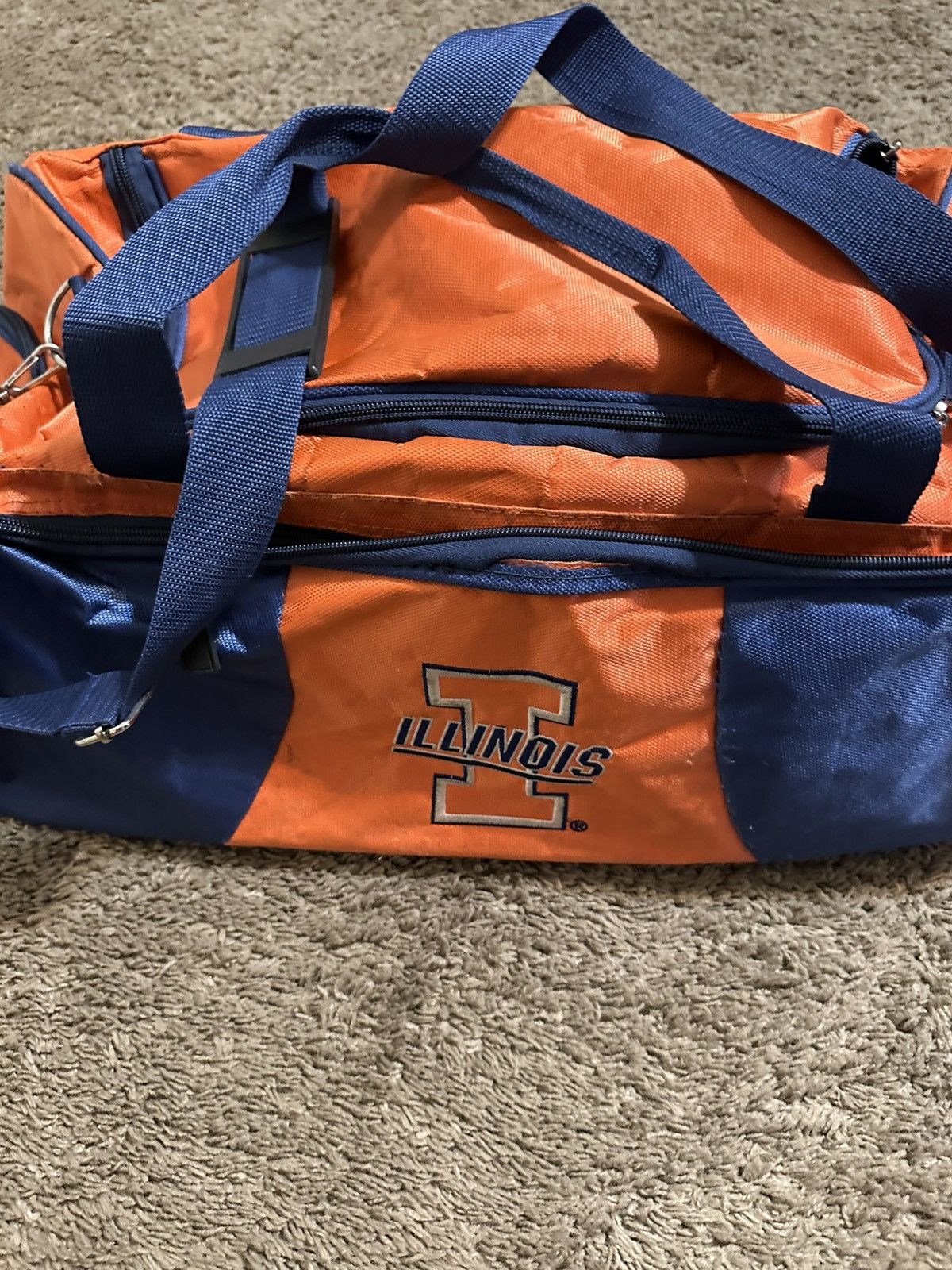 Vintage NCAA Illinois fighting illini duffle bag 90s