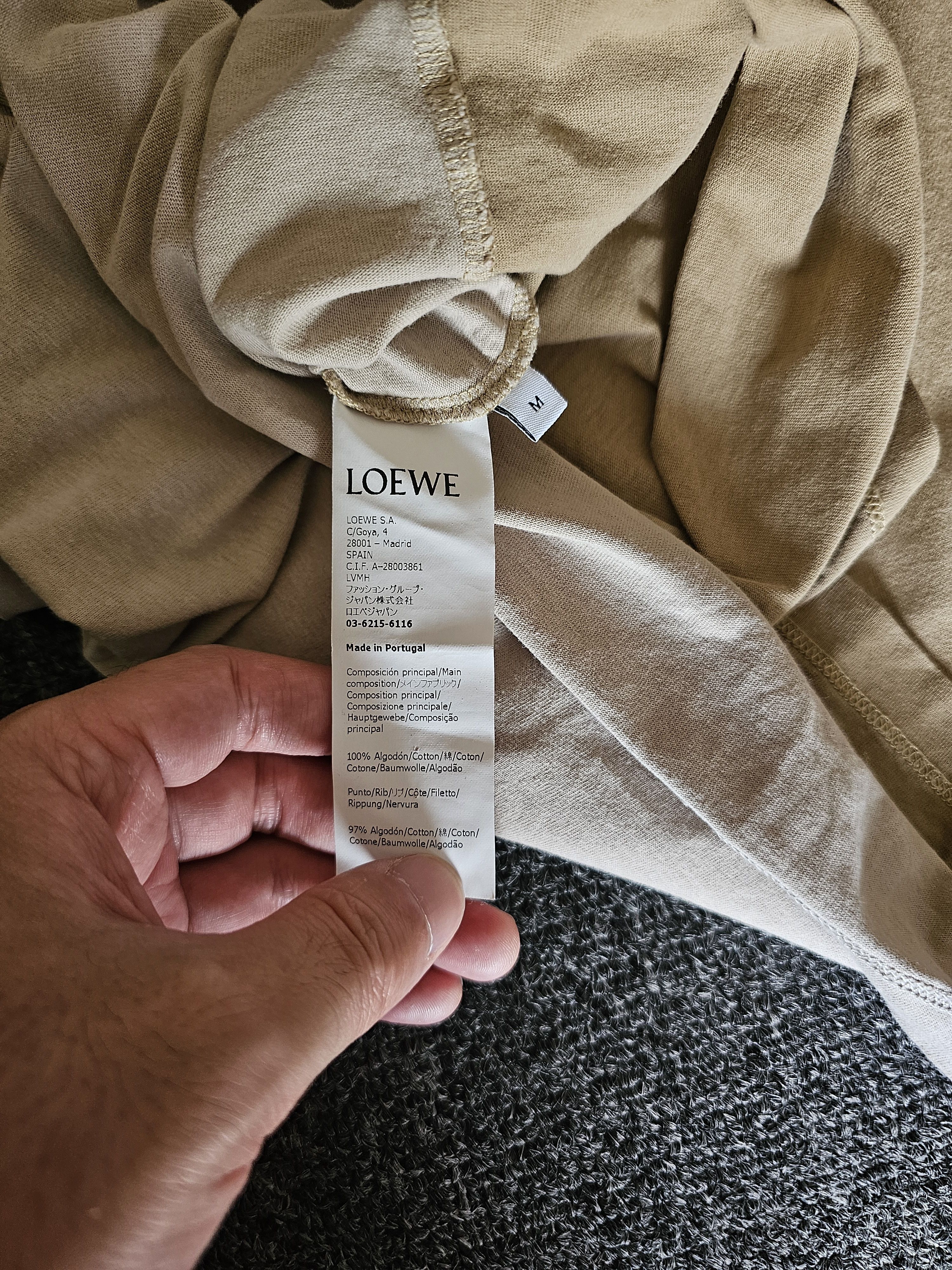 Loewe LOEWE Men's Embroidered Logo Oversize T-Shirt Size M Size US M / EU 48-50 / 2 - 5 Thumbnail