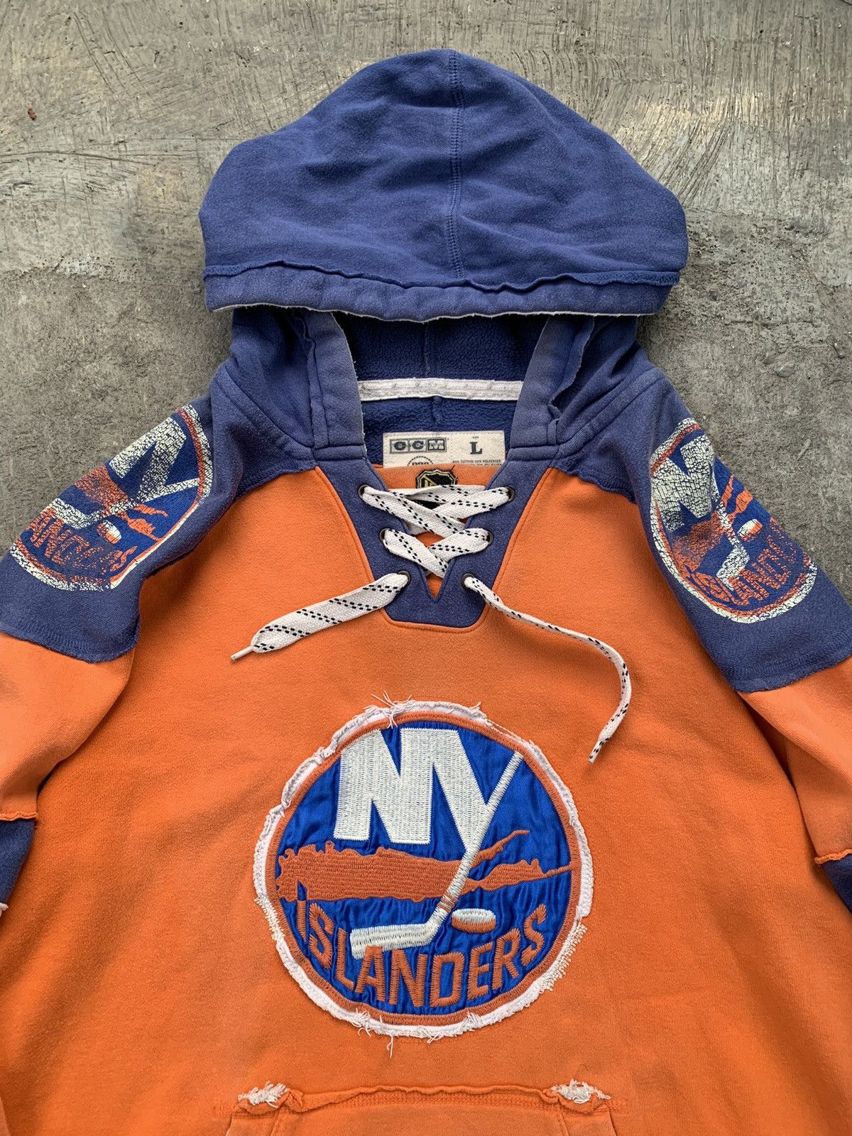 NHL Vintage 90s NHL NY Islanders Jersey Hoodie Size US XL / EU 56 / 4 - 4 Thumbnail