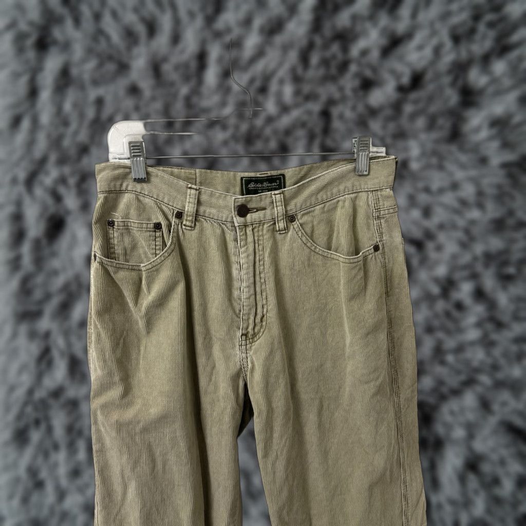 Eddie Bauer VINTAGE Eddie Bauer Pants Mens 30x28 Corduroy Tan Straight Leg 100% Cotton YKK Button Zip Front 5-Pocket Design Leather Patch Size US 30 / EU 46 - 1 Thumbnail