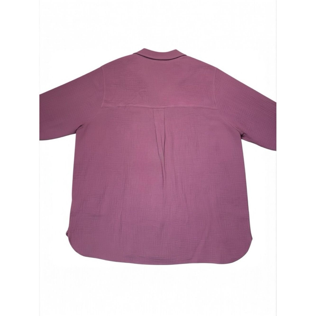 Anne Klein New Anne Klein Lucile Double-Gauze Cotton Mauve Shirt Size Size XL / US 12-14 / IT 48-50 - 4 Thumbnail
