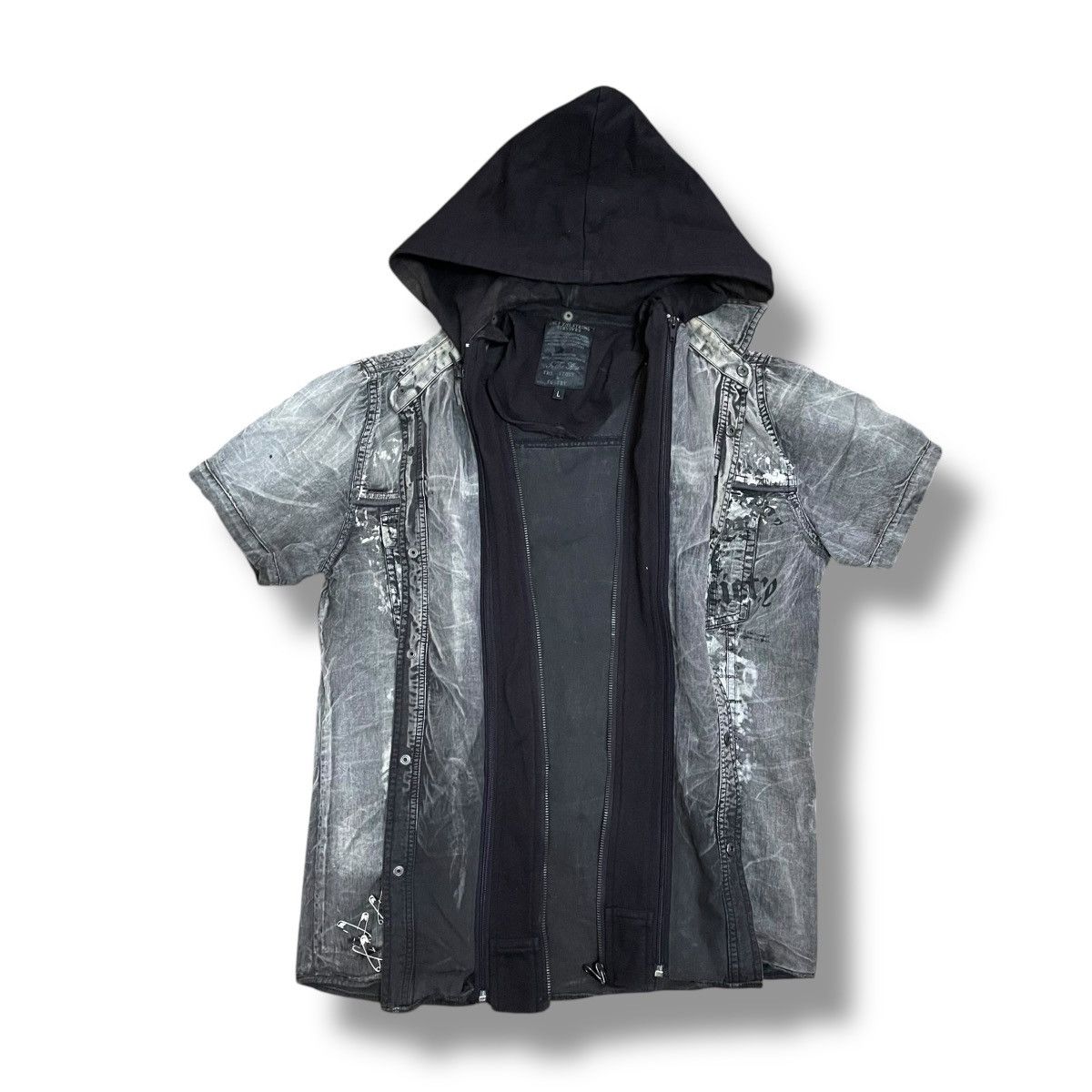 In The Attic 🇯🇵 IN THE ATTIC POEM PUNK GOTHIC DOUBLE LAYER JACKET Size US L / EU 52-54 / 3 - 14 Thumbnail