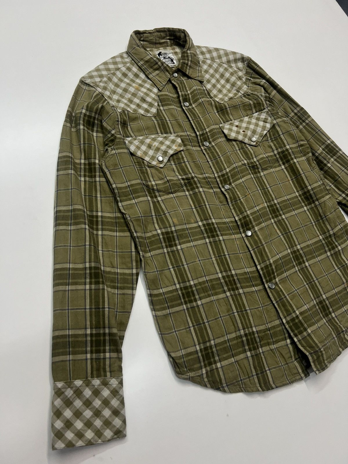 Japanese Brand WORKS GARAGE PEARL SNAP BUTTON SHIRT FLANNEL Size US M / EU 48-50 / 2 - 2 Thumbnail