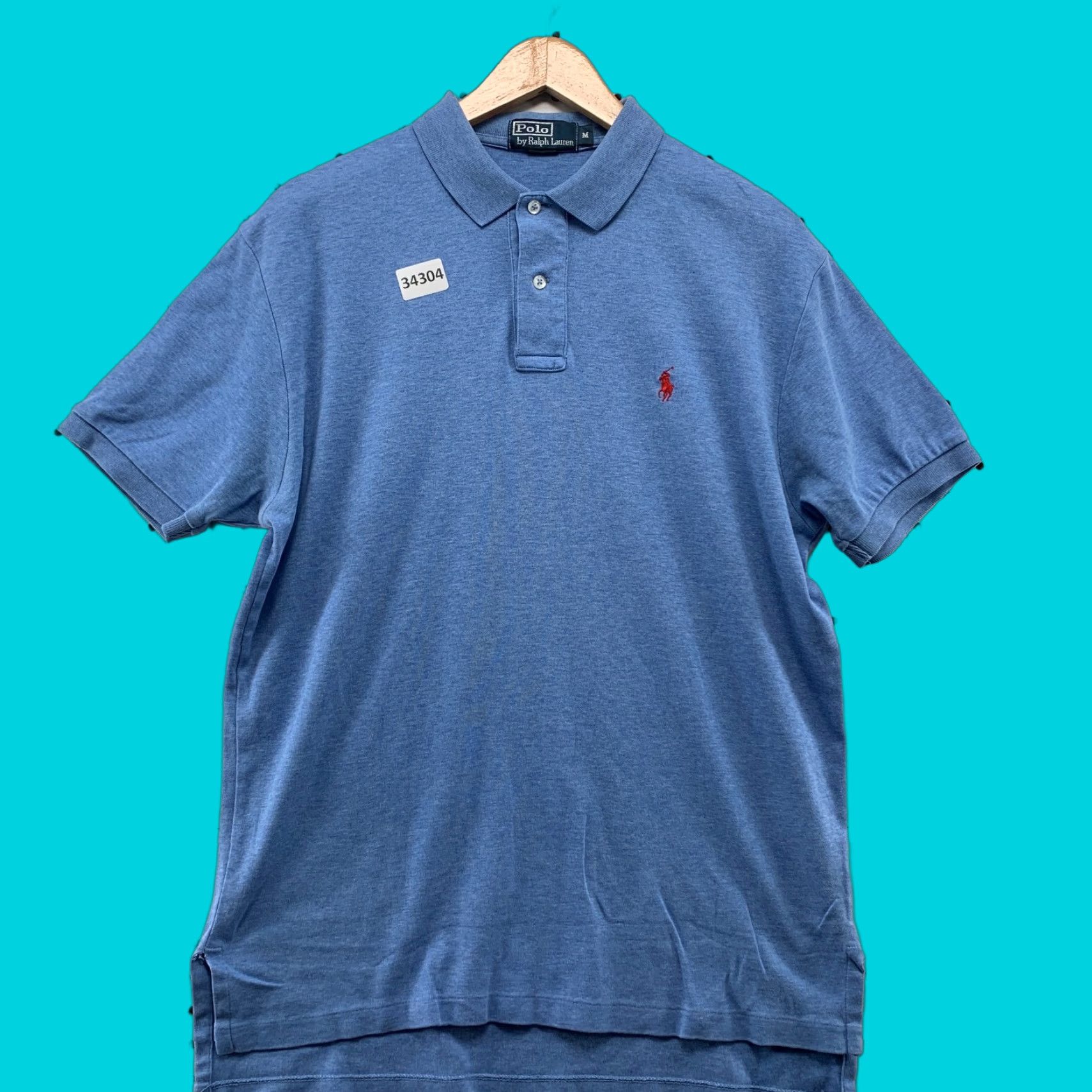 Polo Ralph Lauren VINTAGE Polo Ralph Lauren Shirt Mens M Blue Red Pony Polo Casual Preppy 90s Mens Clothing Size US M / EU 48-50 / 2 - 1 Thumbnail