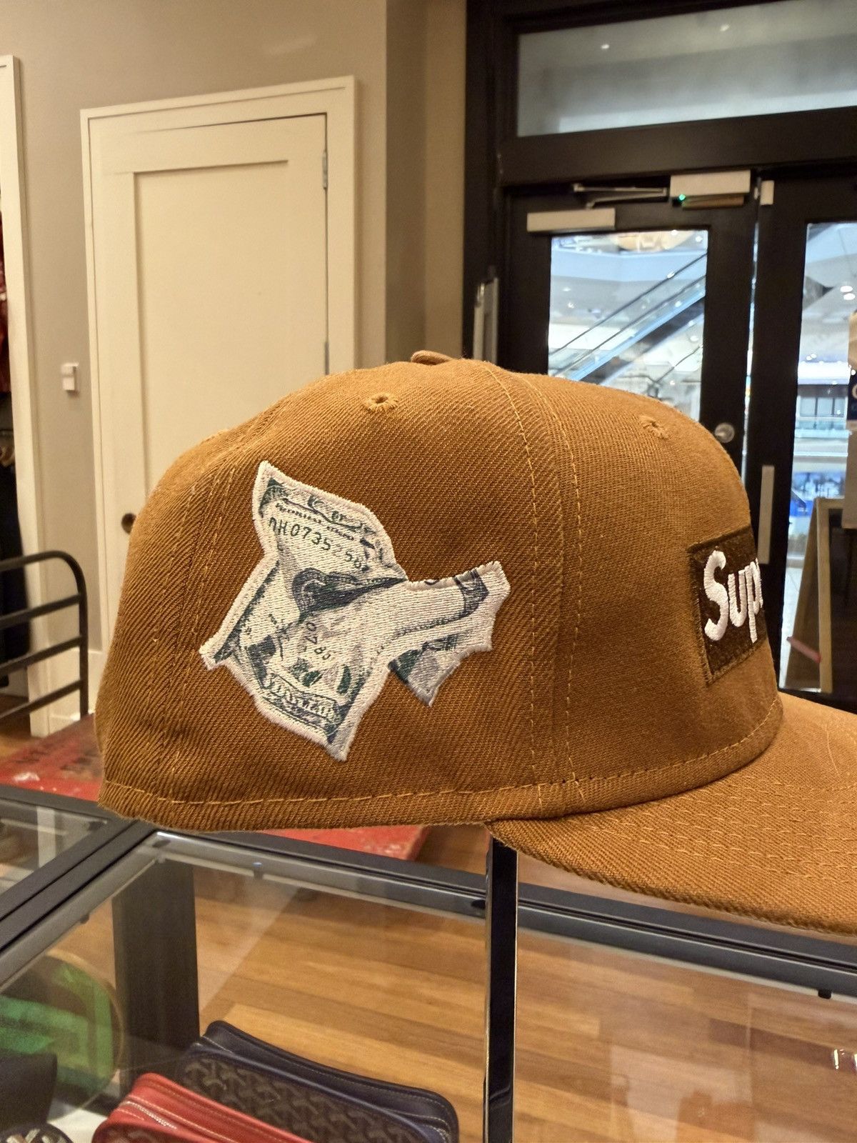 New Era × Supreme New Era x Supreme FW22 Money Box Logo Fitted Cap - Brown Size ONE SIZE - 3 Thumbnail